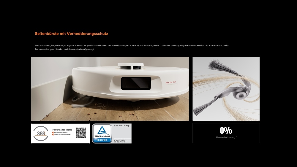 Roborock Saugroboter »Roborock Qrevo 5AE mit Wischfunktion, autom. Moppanhebung« leistungsstarke 12.000 Pa Saugleistung, LDS-Navigationssystem,