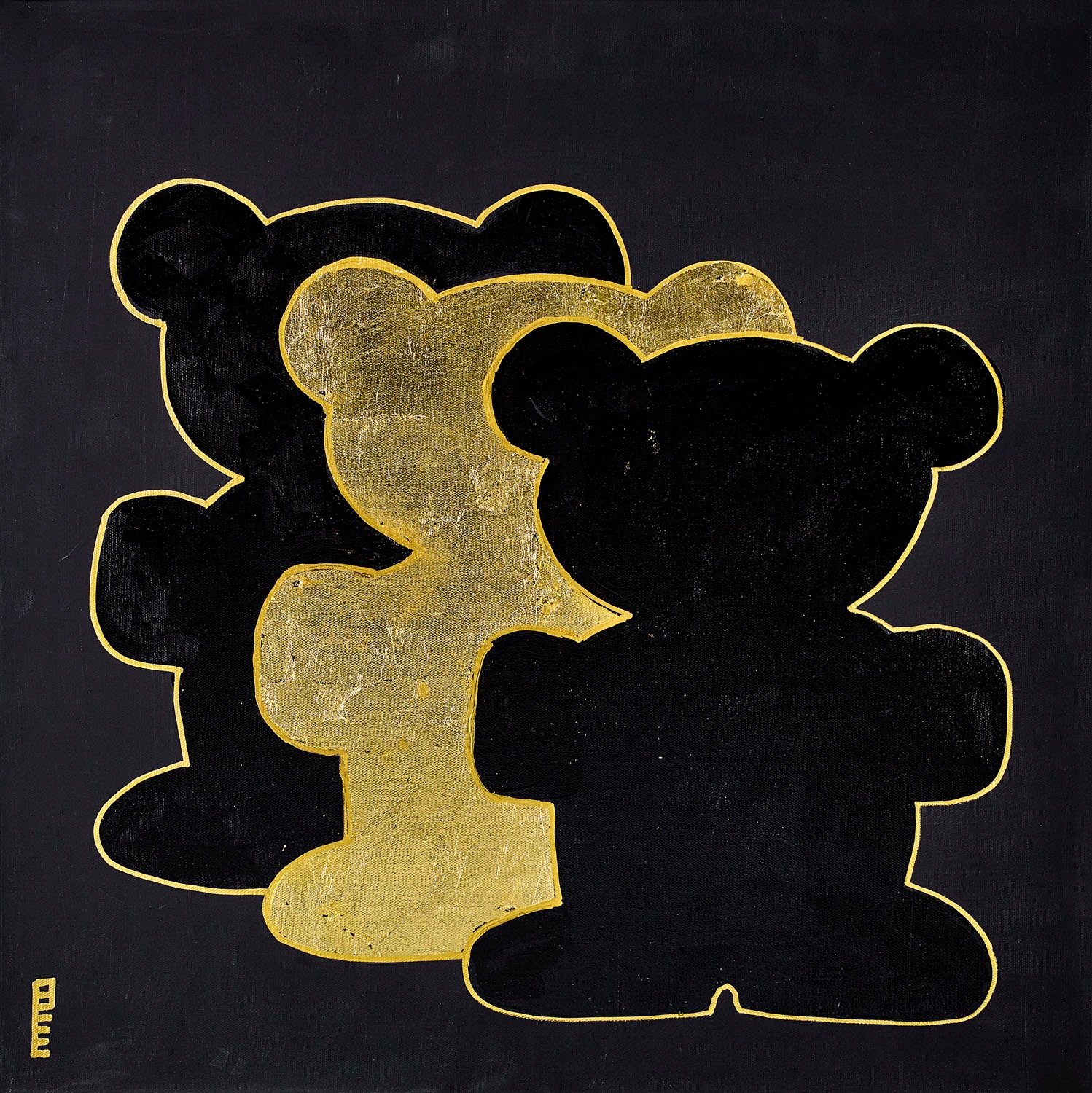 queence Leinwandbild »Bears II«, Bär-Bären-Kunst, (1 St.), Premium-Leinwand günstig online kaufen