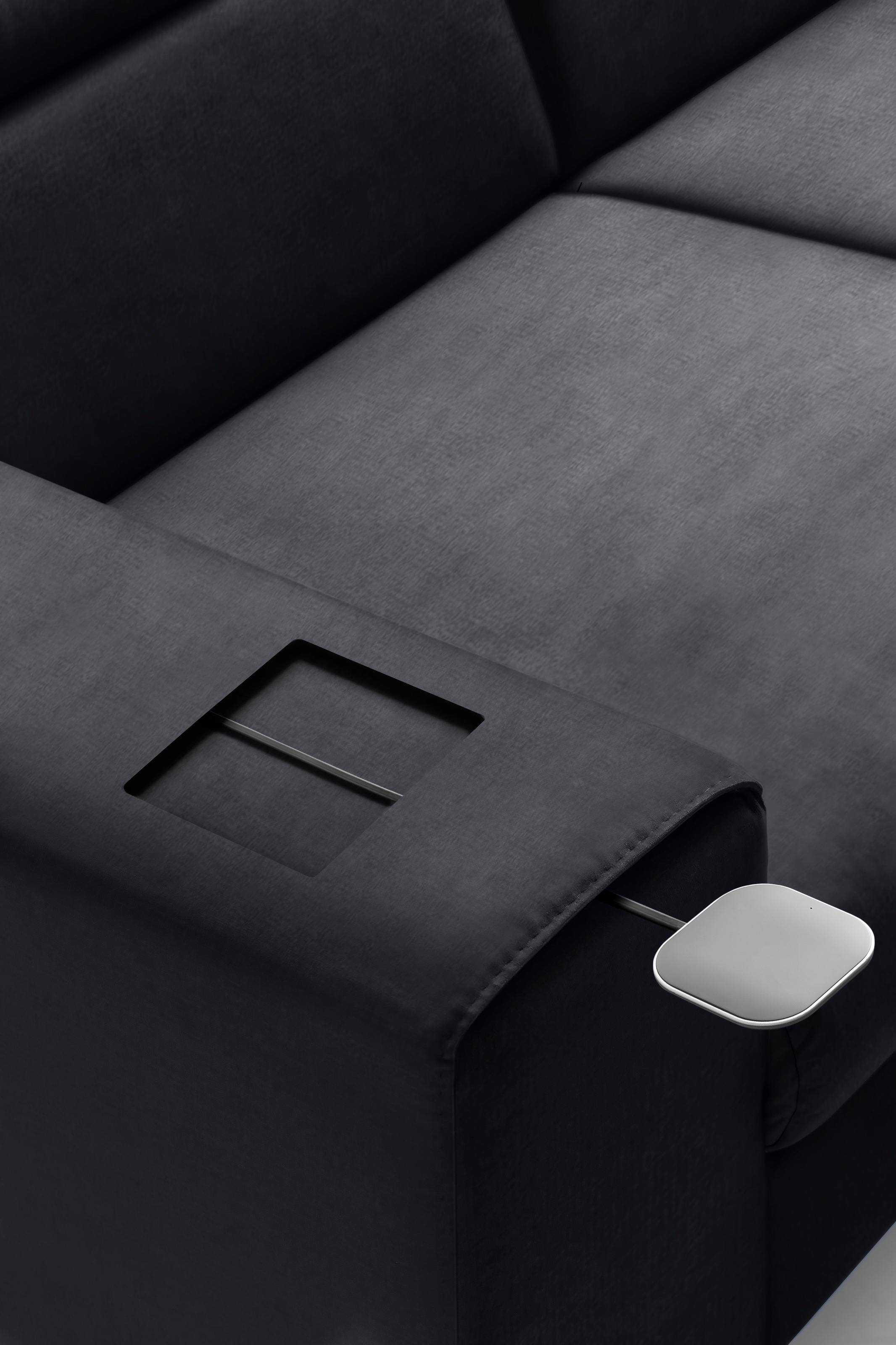 COTTA Ecksofa »Morven L-Form mit Kopfteilverstellung«, wahlweise mit Bettfunktion, Bettkasten & Wireless-Charger