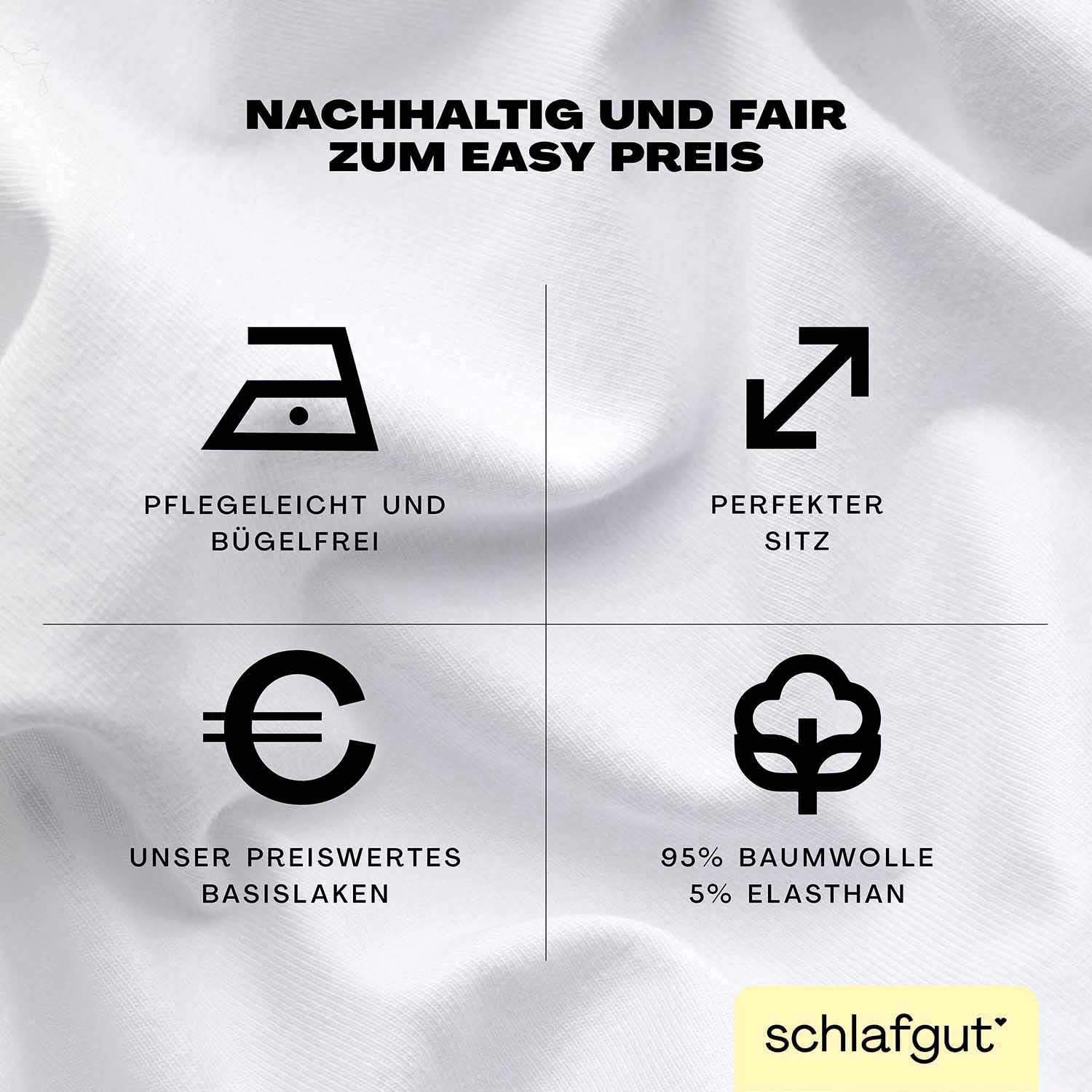 Schlafgut Spannbettlaken »EASY Jersey Elasthan«, MADE IN GREEN by OEKO-TEX®