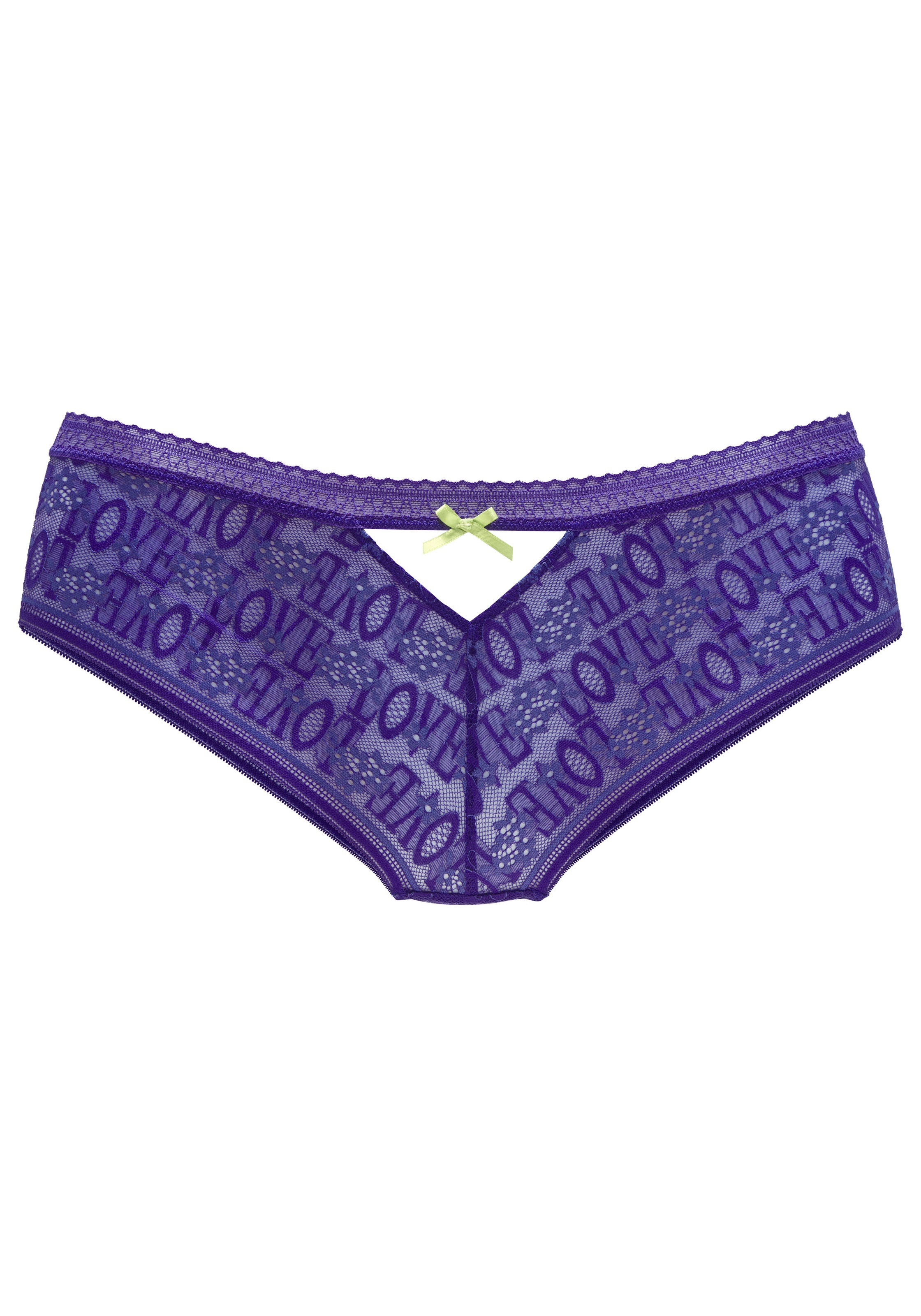 Vivance Stringpanty, aus Spitze mit „LOVE“-Schriftzug