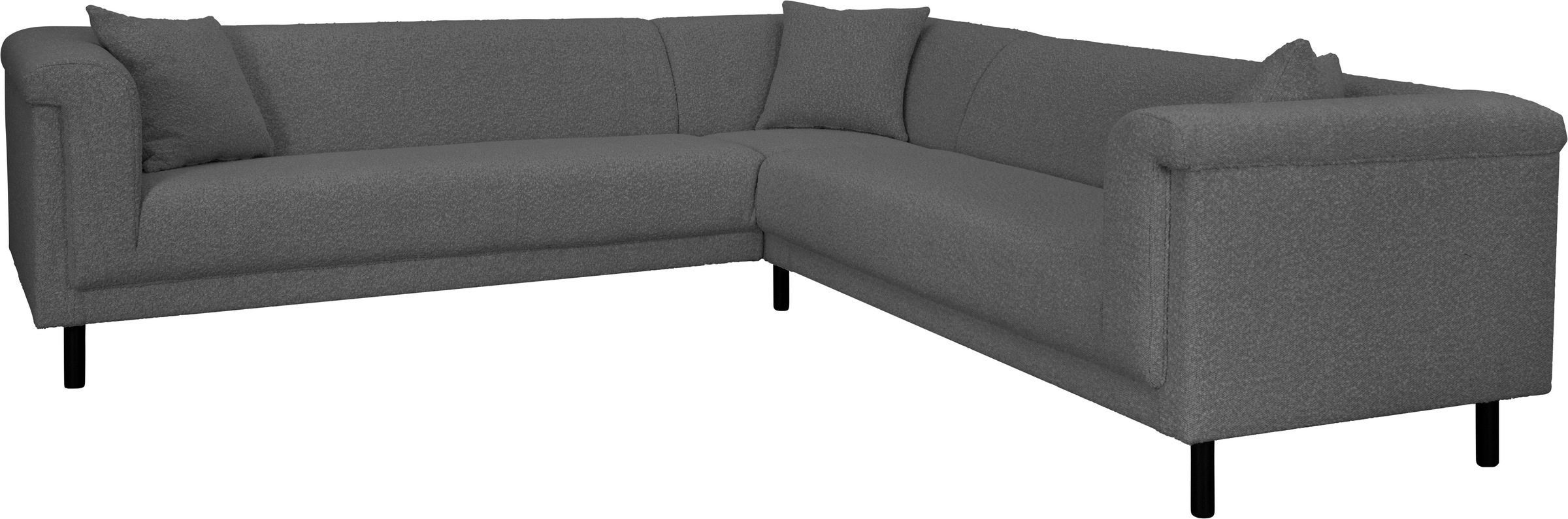 INOSIGN Ecksofa »AGNIA L-Form  B/T/H: 244/244/71 cm«, incl. Zierkissen, gleichschenklig, auch in Cord