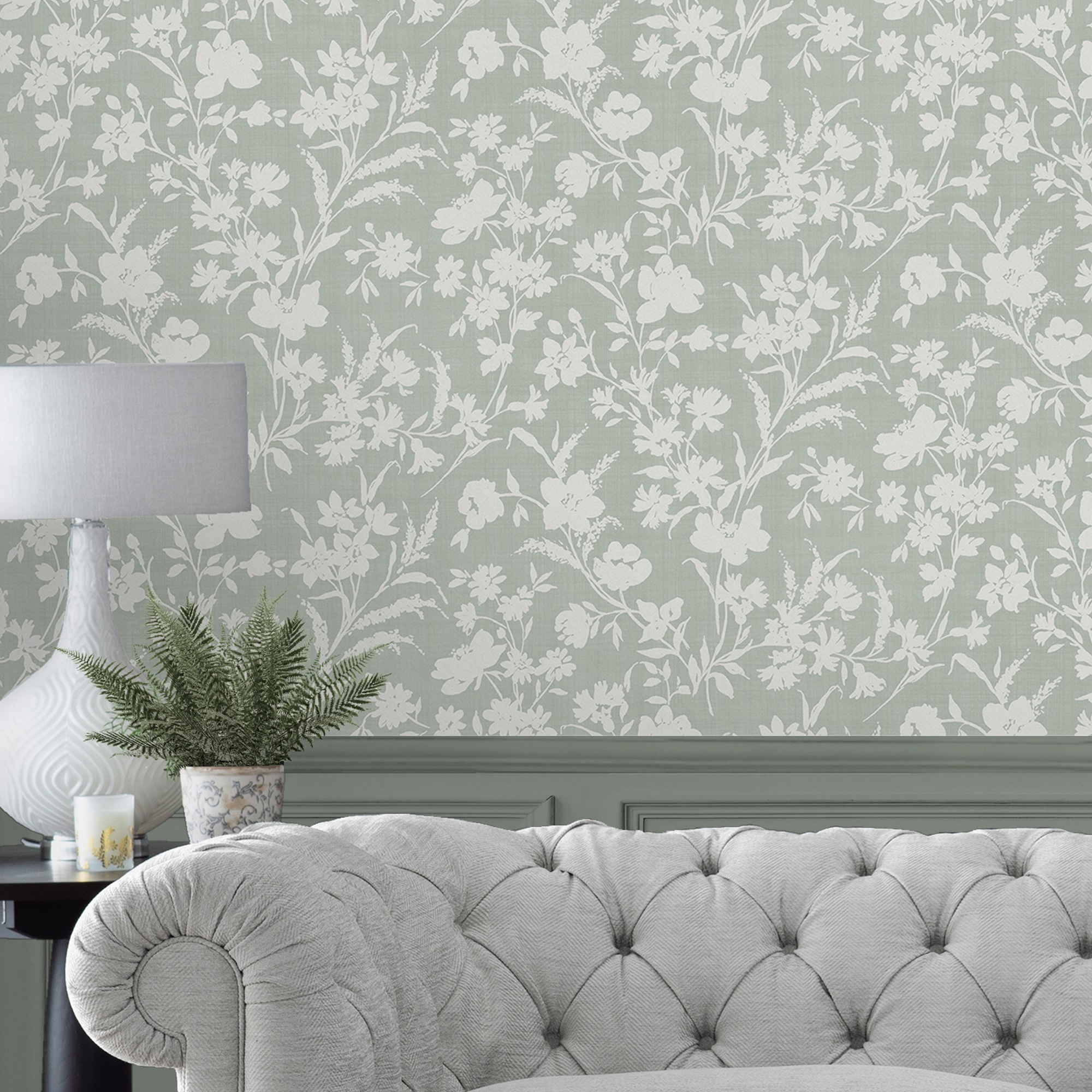 LAURA ASHLEY Vliestapete »Rye« floral texturiert 10mx52cm