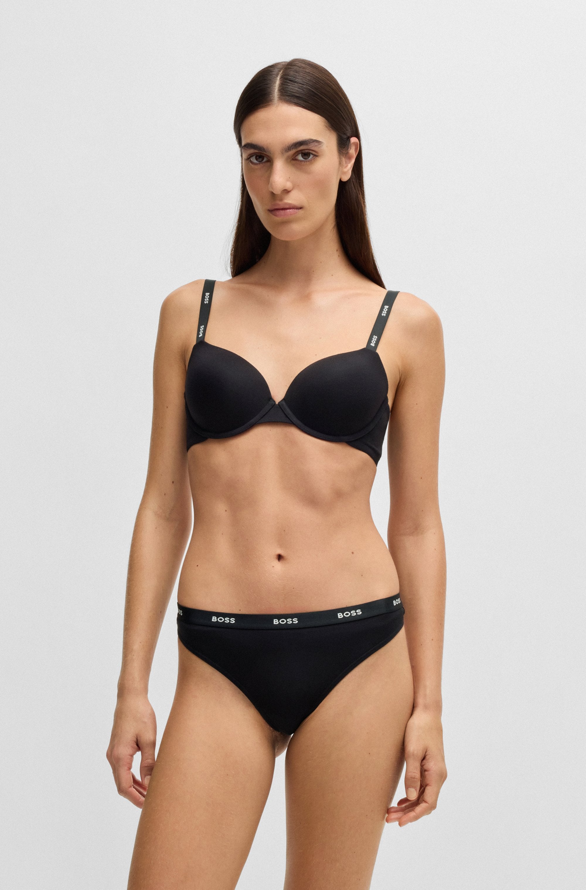 BOSS Bügel-BH »UNDERWIRE BRA CI«, mit BOSS Schriftzug auf den Trägern