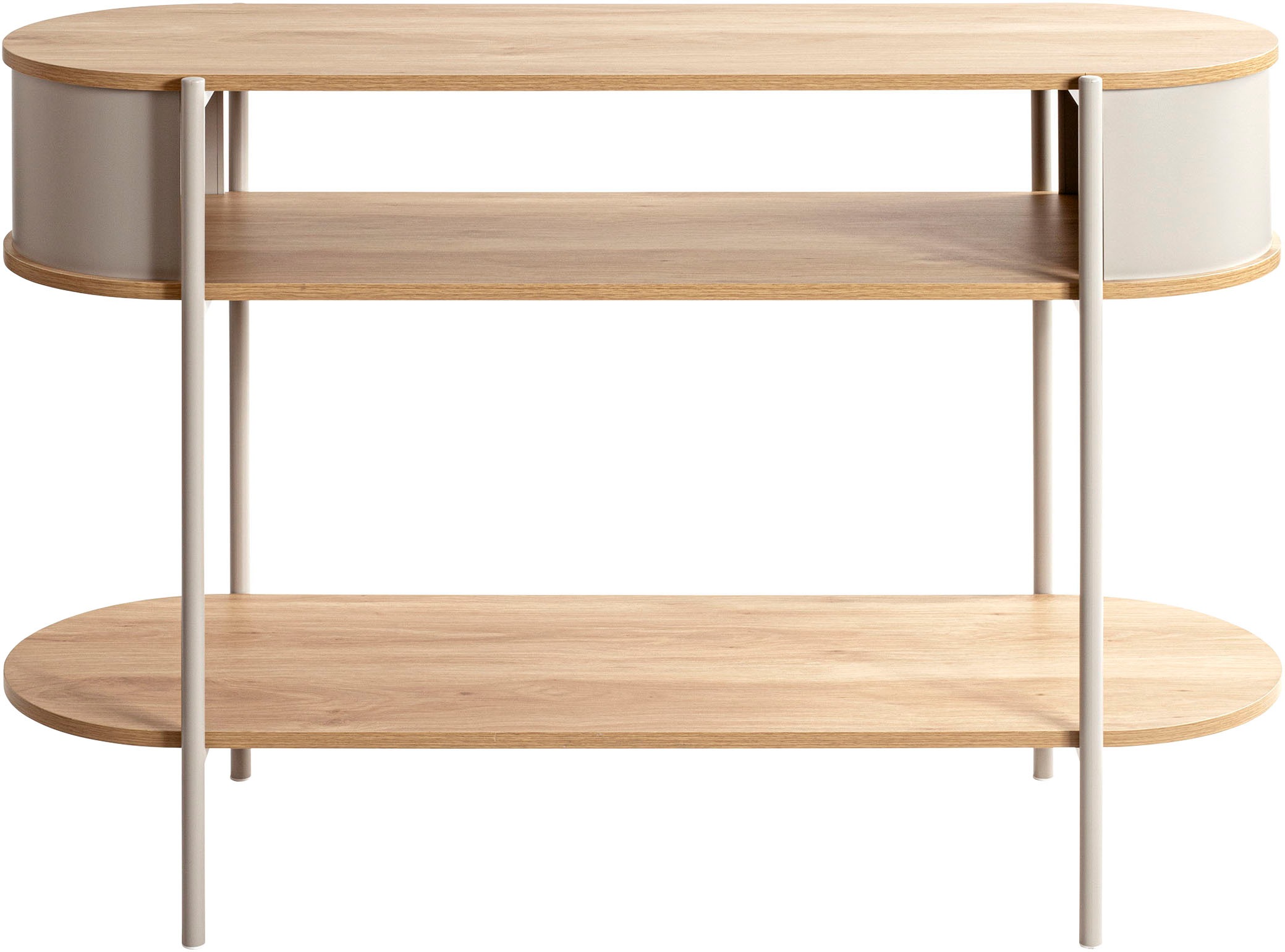 HAKU Konsolentisch »Beistelltisch« 1 Stk. tlg. oval - aus MDF Braun B/T/H 110/39/76 cm
