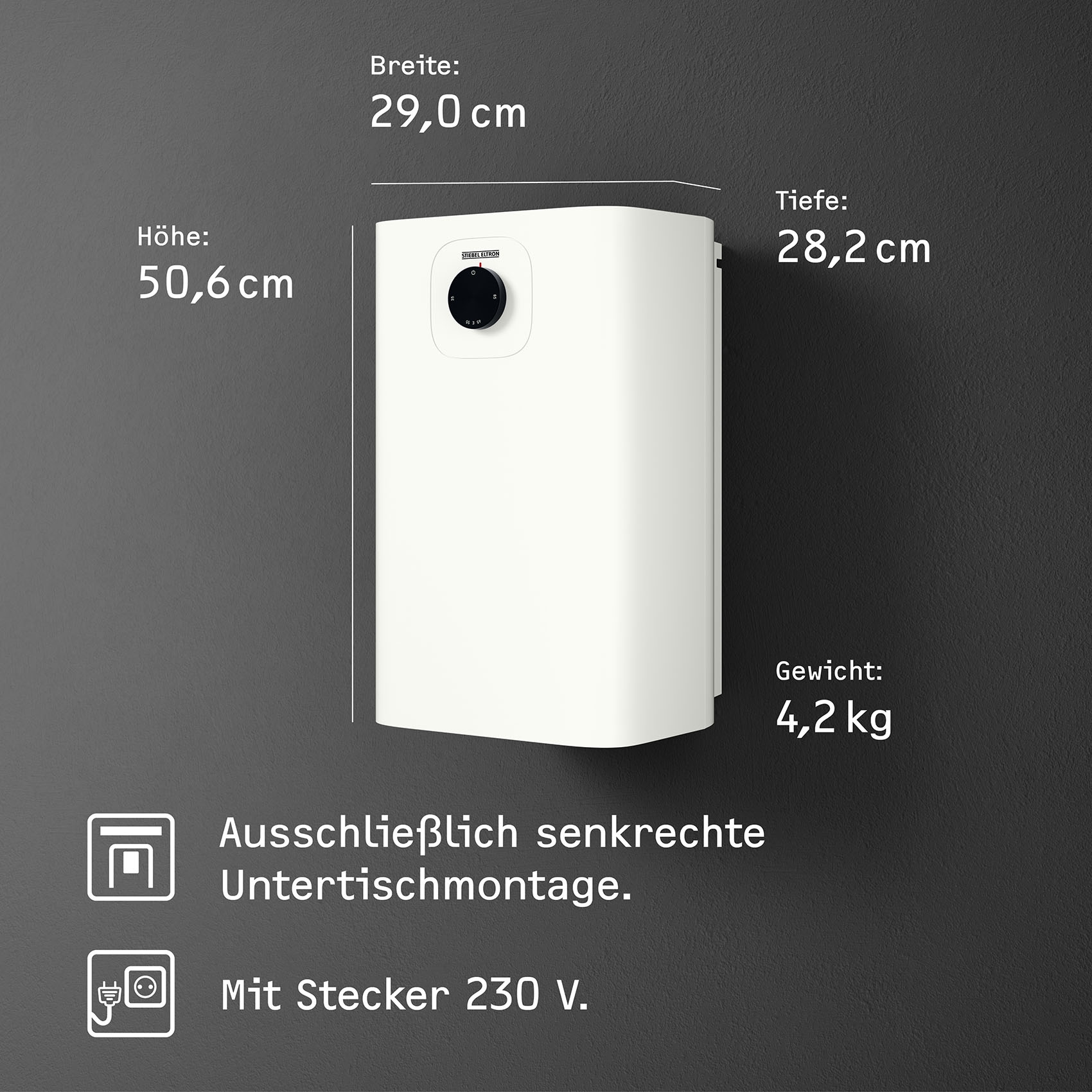 STIEBEL ELTRON Untertischspeicher »SNU 10 Plus« 10 l, Niederdruck, mit Stecker