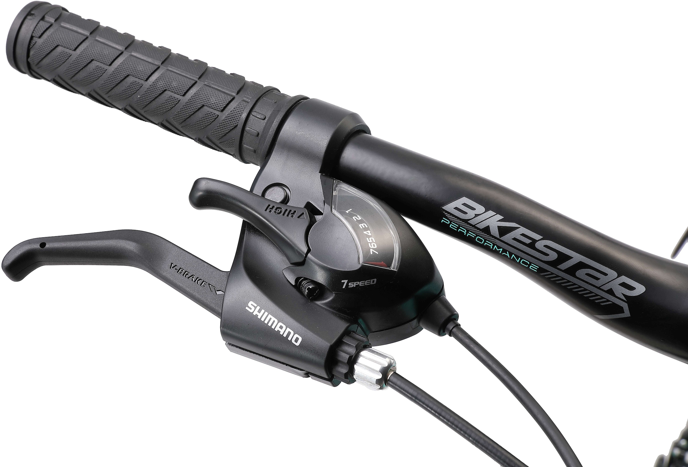 Bikestar Mountainbike 21 Gang Shimano RD-TY300 Schaltwerk Kettenschaltung für Damen und Herren, Kettenschaltung