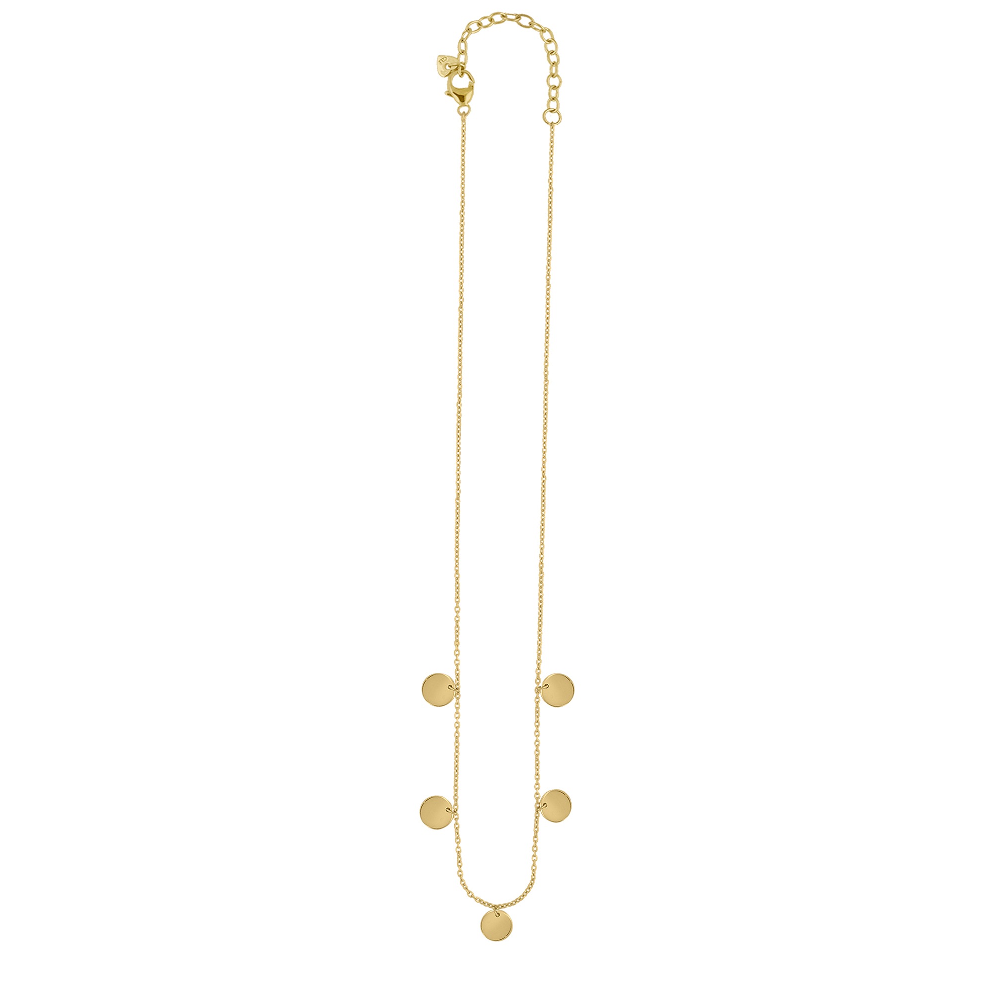 CAÏ Collierkettchen »925 Silber vergoldet Plättchen Boho«