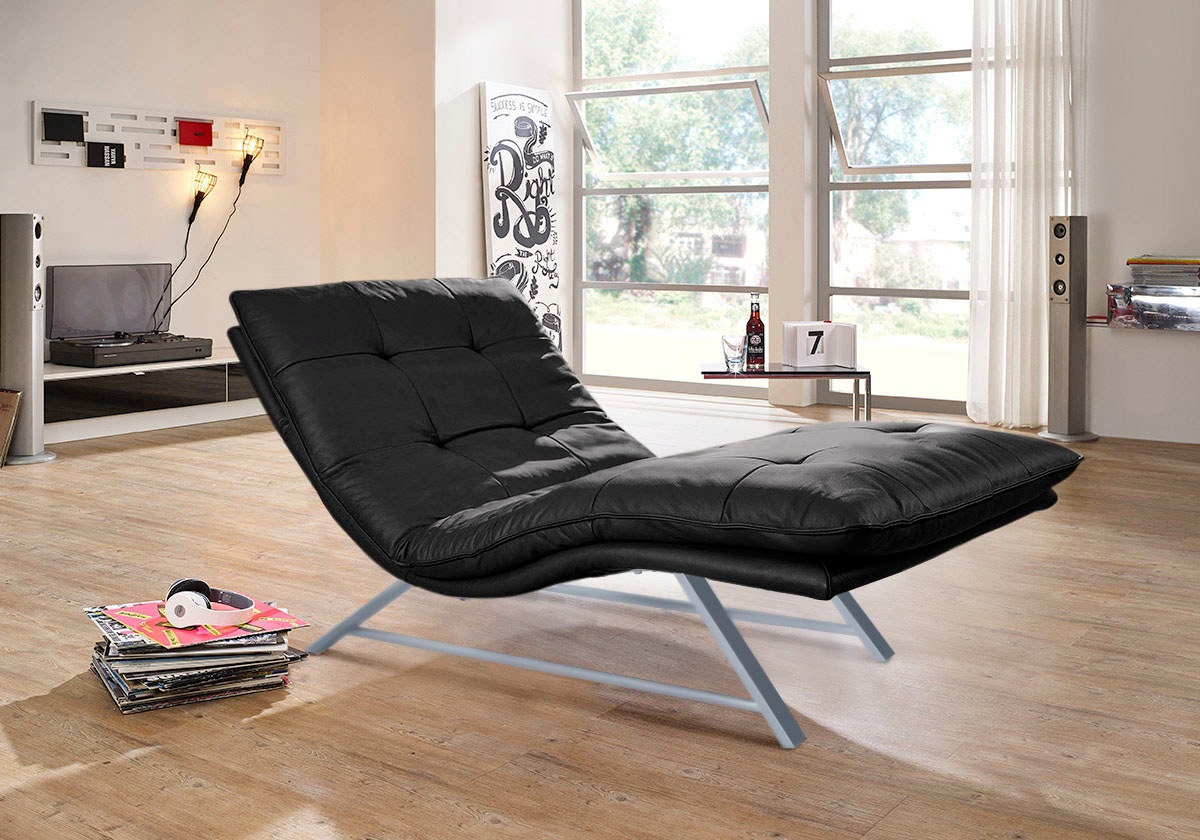 W.SCHILLIG Relaxliege »daily dreams«, in Waffelkissen-Optik, wahlweise mit Motor, Kufengestell, in 2 Breiten