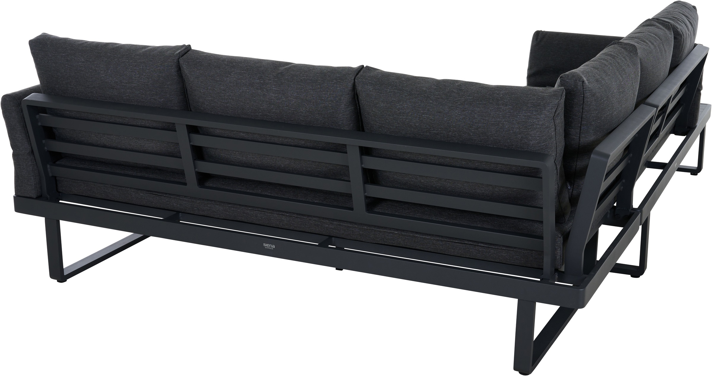 Siena Garden Loungeset »WESTON« Set, 3 tlg. aus Aluminium, inkl. Sitz- und Rückenkissen in mix anthrazit