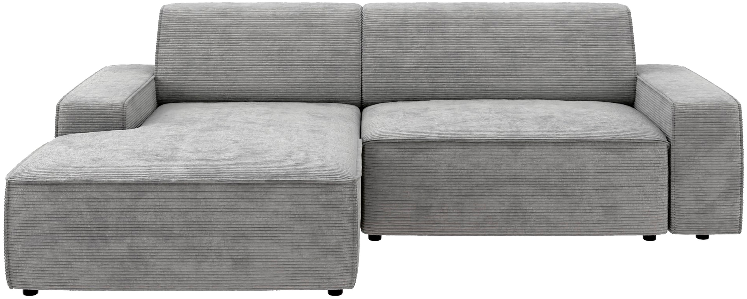 TRENDMANUFAKTUR Ecksofa »Graz, wahlweise mit Sitzvorschub und Bettkasten, L-Form, Breite 246 cm«, in Cord-, haustierfreundlichem LEO Struktur- oder LUMOS-3D-Bezug