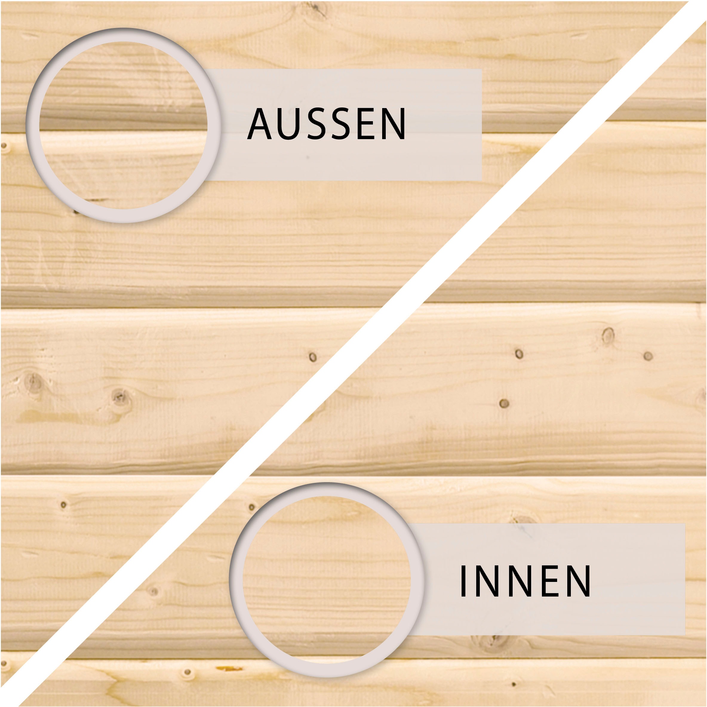 Karibu Gartenhaus »Rabensee 2 SET«, naturbelassen mit Anbaudach 3,3 m