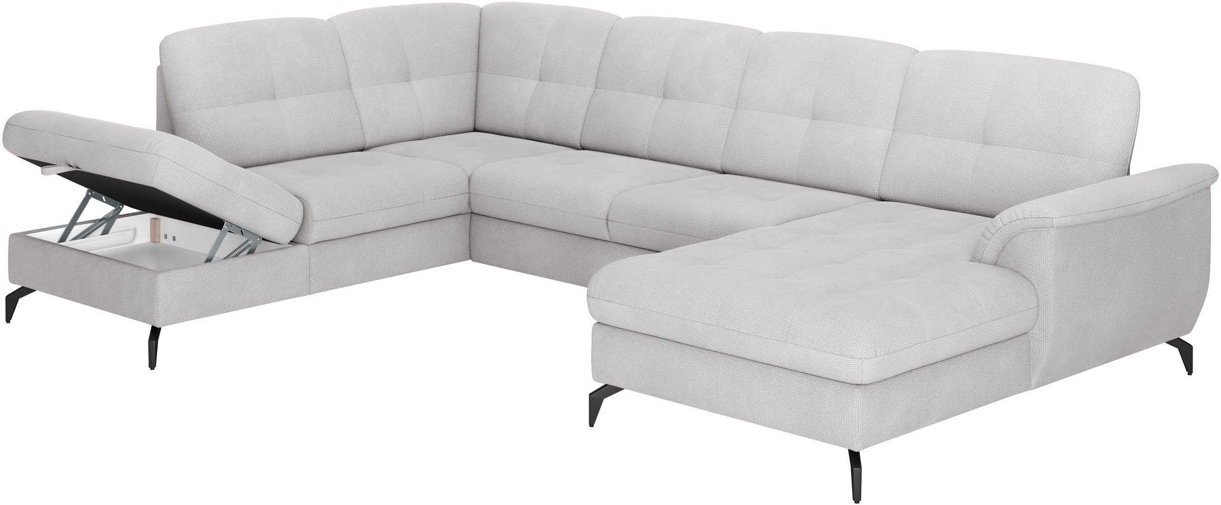 sit&more Wohnlandschaft »Zora U-Form«, wahlweise mit Bettfunktion und Bettkasten