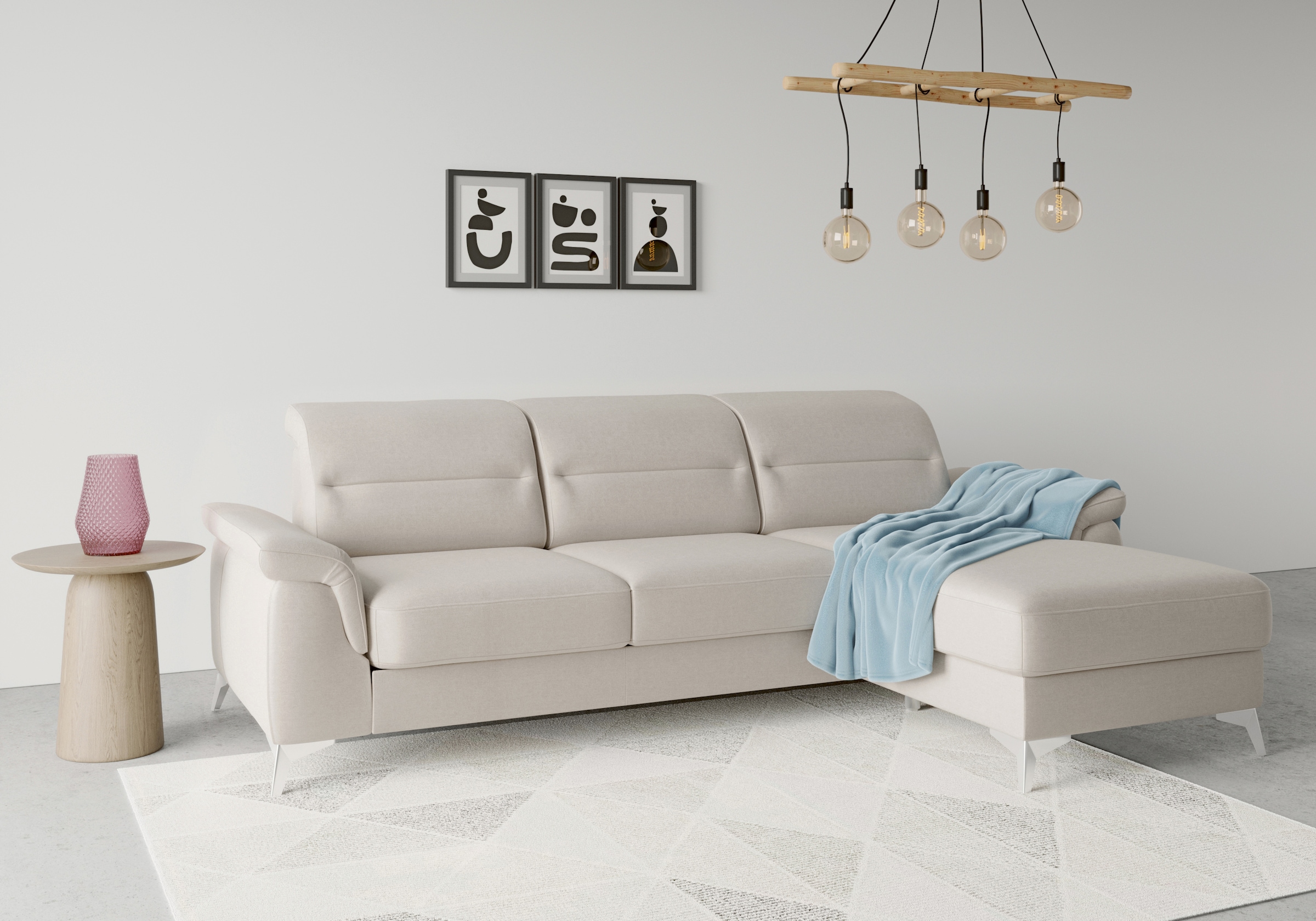 sit&more Ecksofa »Sinatra L-Form« mit Recamiere, optinal mit Kopfteilverste günstig online kaufen
