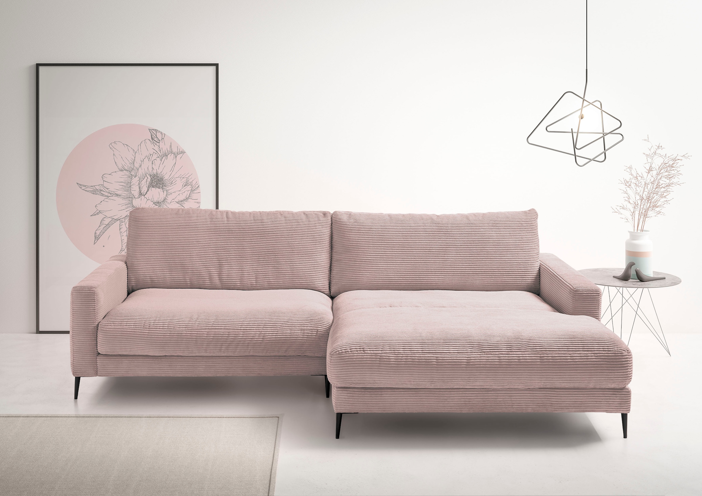 Home affaire Ecksofa »Downtown, B/T/H: 272/190/84 cm L-Form« weicher Sitzko günstig online kaufen