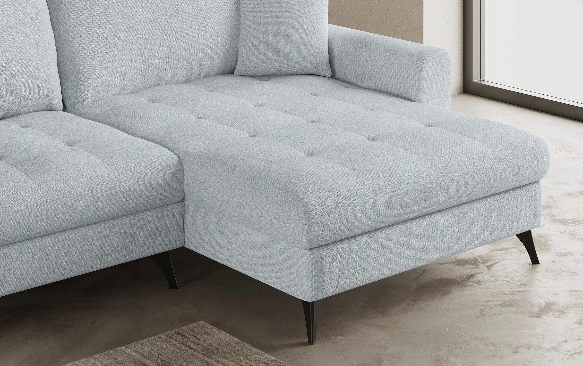 Mr. Couch Ecksofa »Blackburn II L-Form«, Wahlweise mit Kaltschaumpolsterung bis 140 kg belastbar