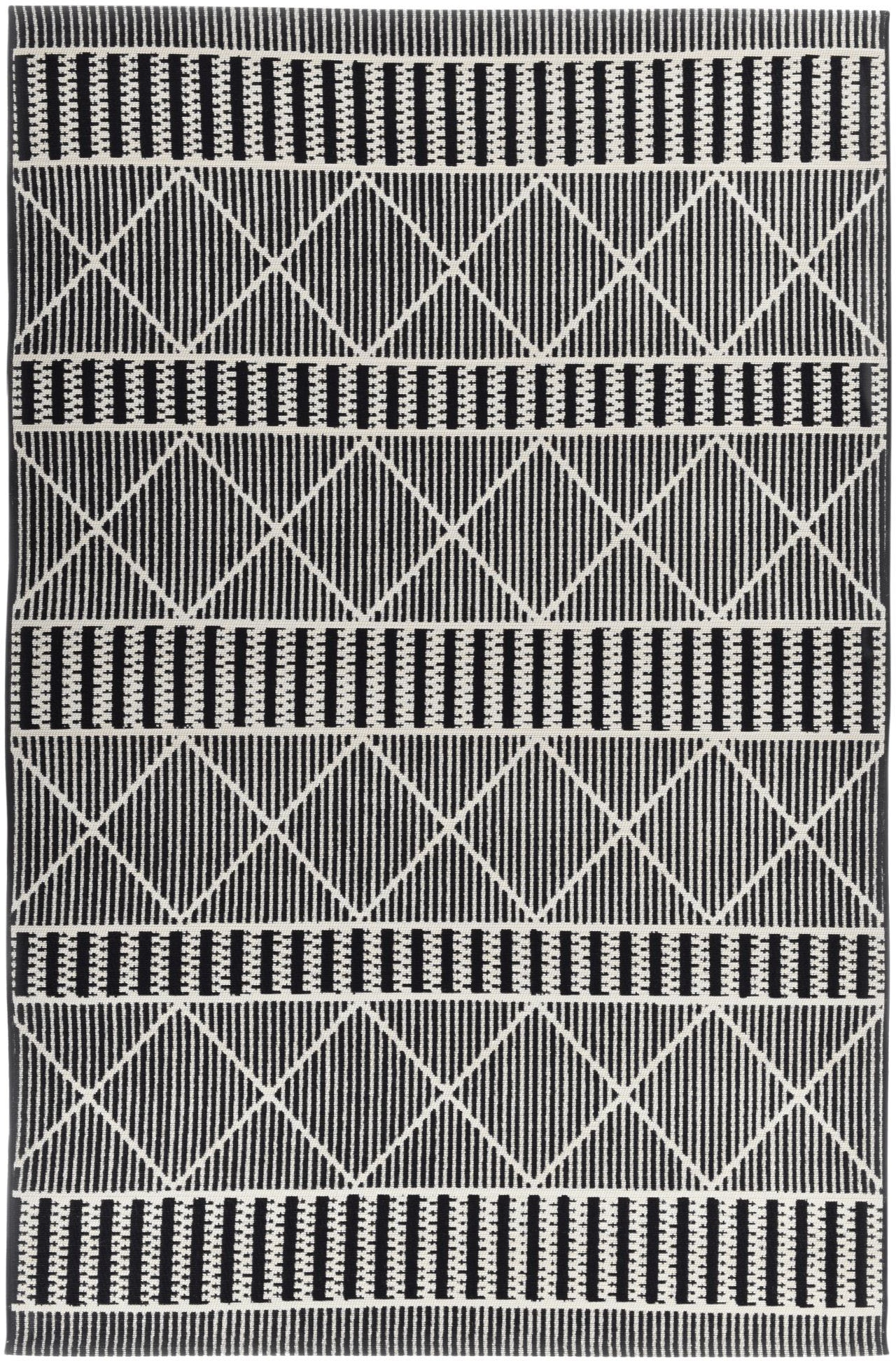 TOM TAILOR HOME Teppich »Funky Outdoor Geometric«, rechteckig, 5 mm Höhe, Flachgewebe, modernes Rauten Design, Outdoor geeignet, Wohnzimmer