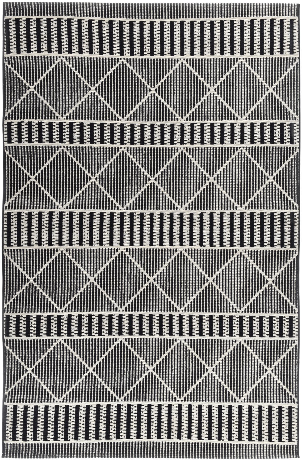 Tom Tailor Outdoorteppich  Funky Geometric ¦ schwarz ¦ Synthetische Fasern günstig online kaufen