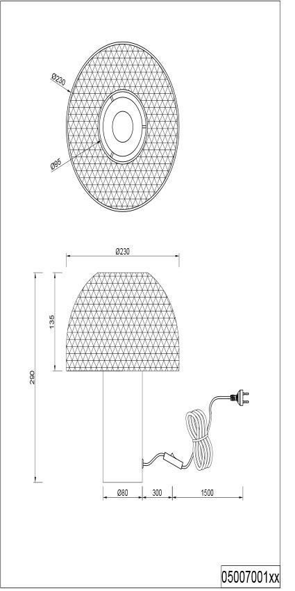 Leonique Tischleuchte »Elenoire«, 1 flammig, Leuchtmittel E27 | ohne Leuchtmittel, Pilzlampe Tischlampe Schreibtischlampe Gitter Draht Schirm