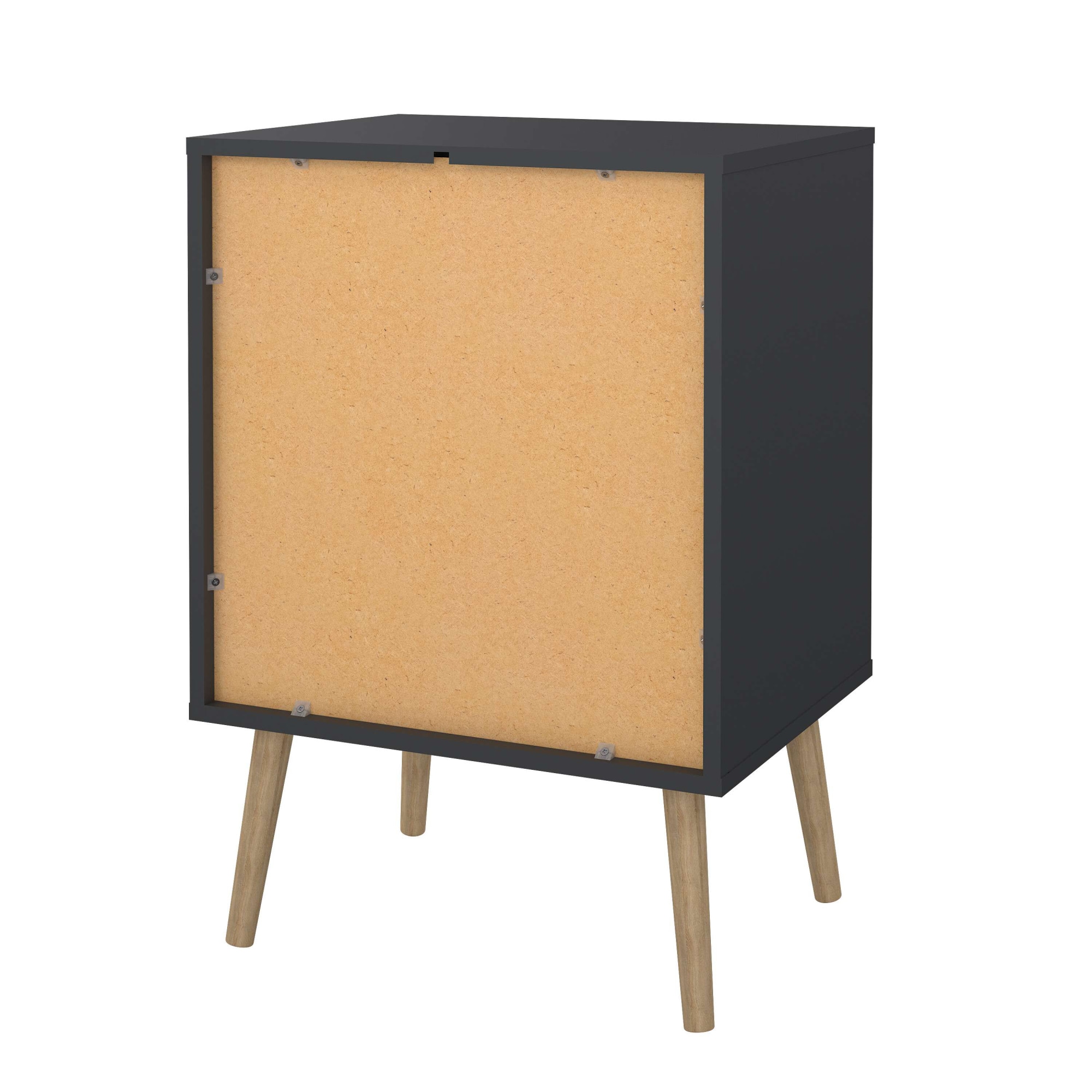 andas Nachtkommode »Bodo, Nachttisch, Nachtschrank, Beistelltisch,«, 1 Tür, 1 Schublade, Beine und Griffe aus Massivholz, Breite 50 cm