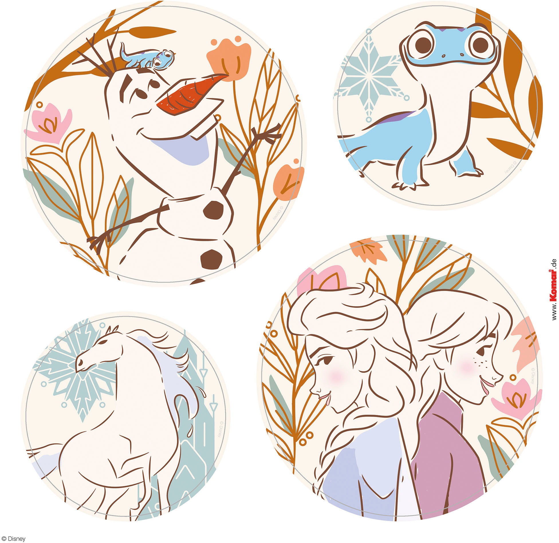Komar Wandtattoo »Frozen Destiny - Größe 50 x 70 cm«, (8 St.), selbstklebend, Wandsticker, Kinderzimmer