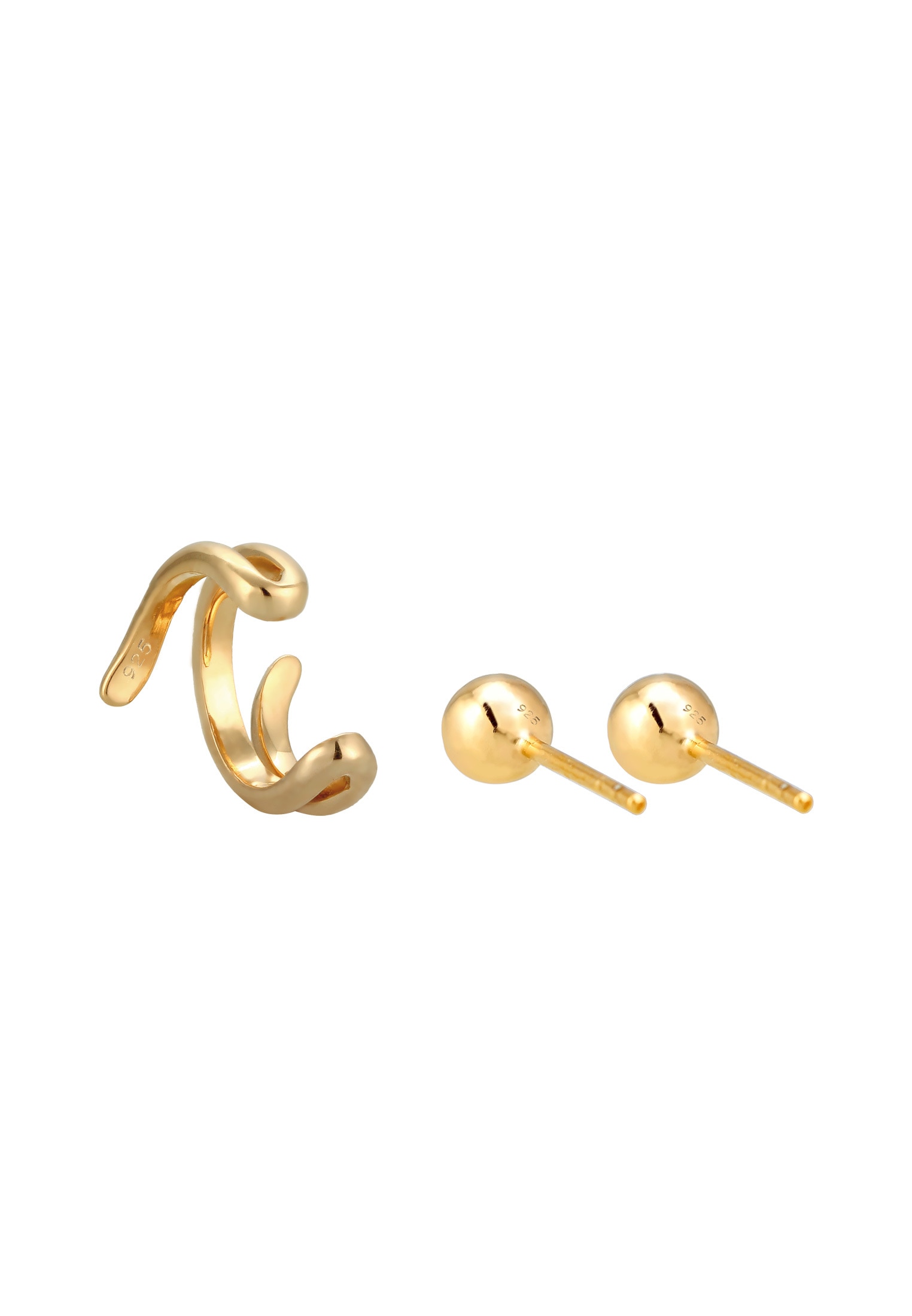 Elli Ohrring-Set »Ohrstecker Earcuff 2er Set 925 Sterling Silber«