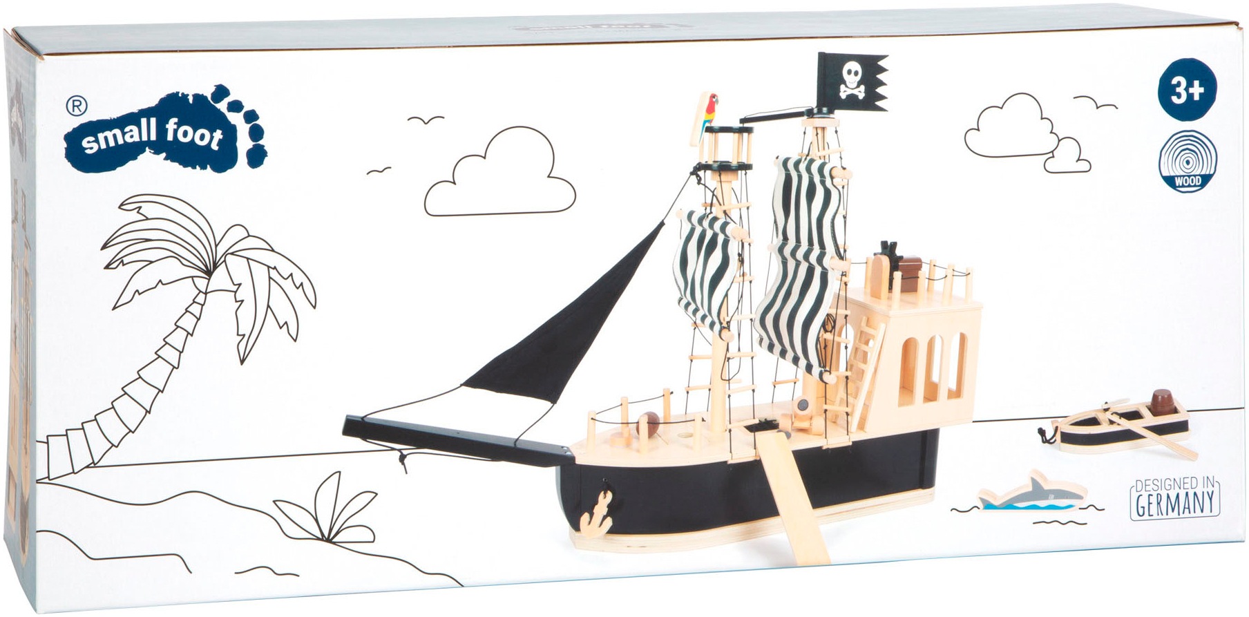 Small Foot Spielzeug-Schiff »Piratenschiff, aus Holz«