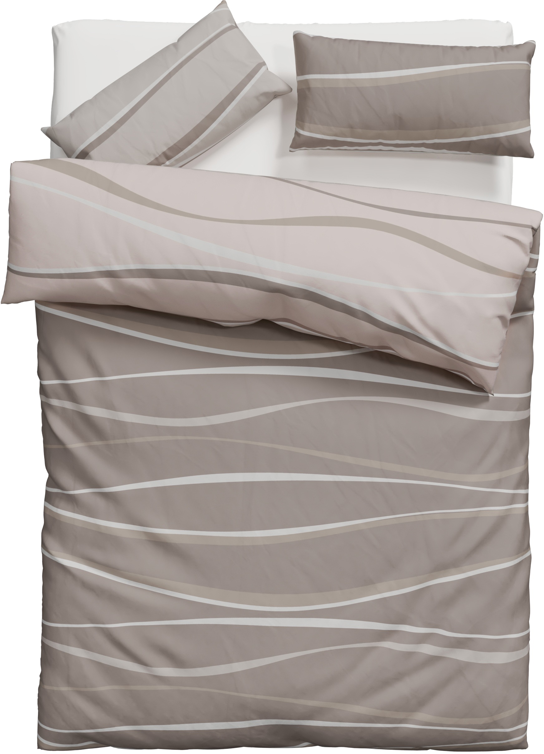 OTTO home Wendebettwäsche »Alvara« 2 Stk. tlg. in Gr. 135x200 oder 155x220 cm, 100% Baumwolle, grafisches Motiv