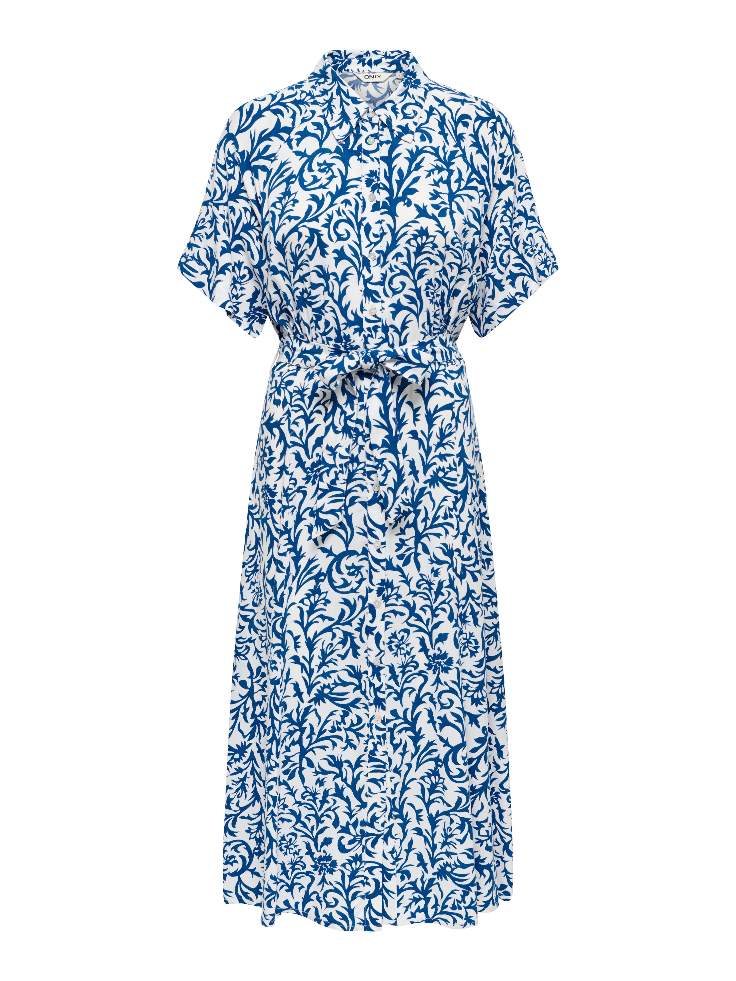 ONLY Druckkleid »ONLSAFA S/S LONG BELT DRESS WVN EX« Viskose, regular fit