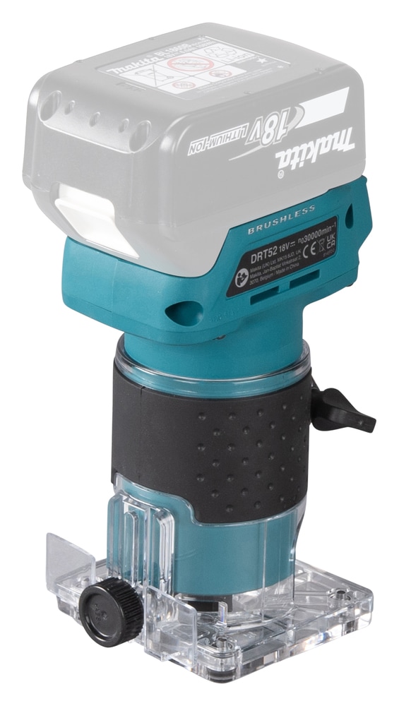 Makita Akku-Fräse »Kantenfräser »DRT52Z« 6 mm, 30.000 min⁻¹, ohne Akku und Ladegerät« leichte bürstenlose Akku-Kantenfräse für Tischler und Hobbyhandwerker
