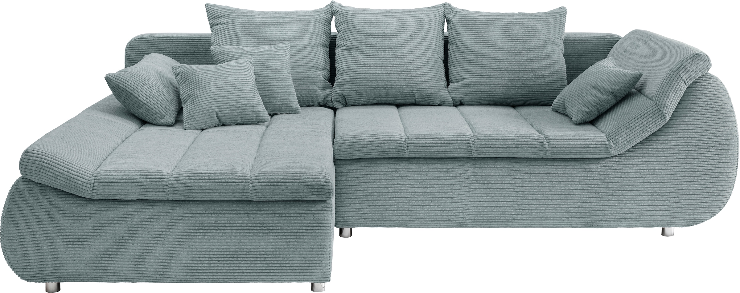 INOSIGN Ecksofa »Imola elegant und bequem, aktuelle Steppung im Sitz, L-Form«, wahlweise mit Bettfunktion