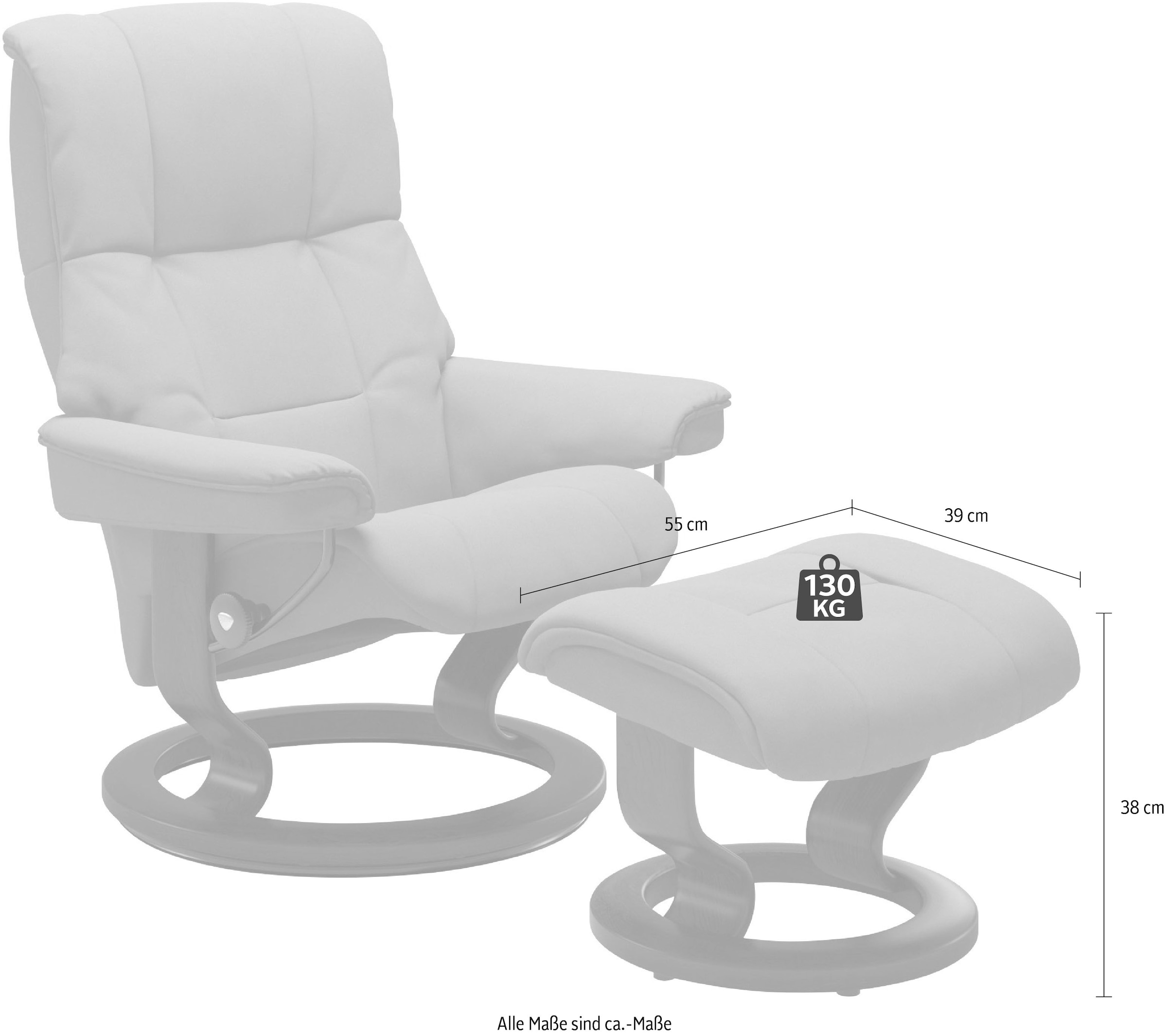 Stressless® Fußhocker »Mayfair«, mit Classic Base, Gestell Schwarz
