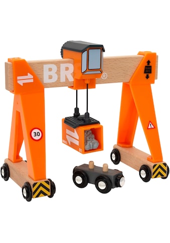 BRIO® Spielzeugeisenbahn-Erweiterung »BRIO® WORLD, Container-Verladekran«, FSC®-Holz... kaufen