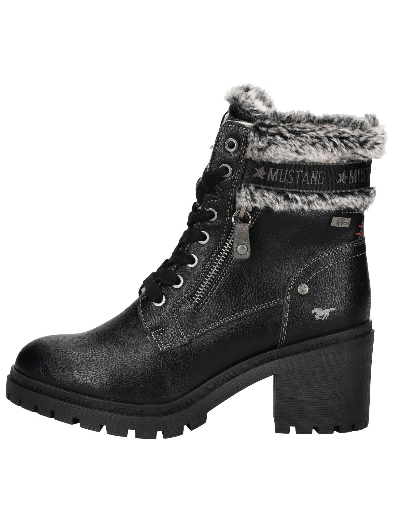 Mustang Shoes High-Heel-Stiefelette »Mustang Shoes Stiefelette Lederimitat/Textil«