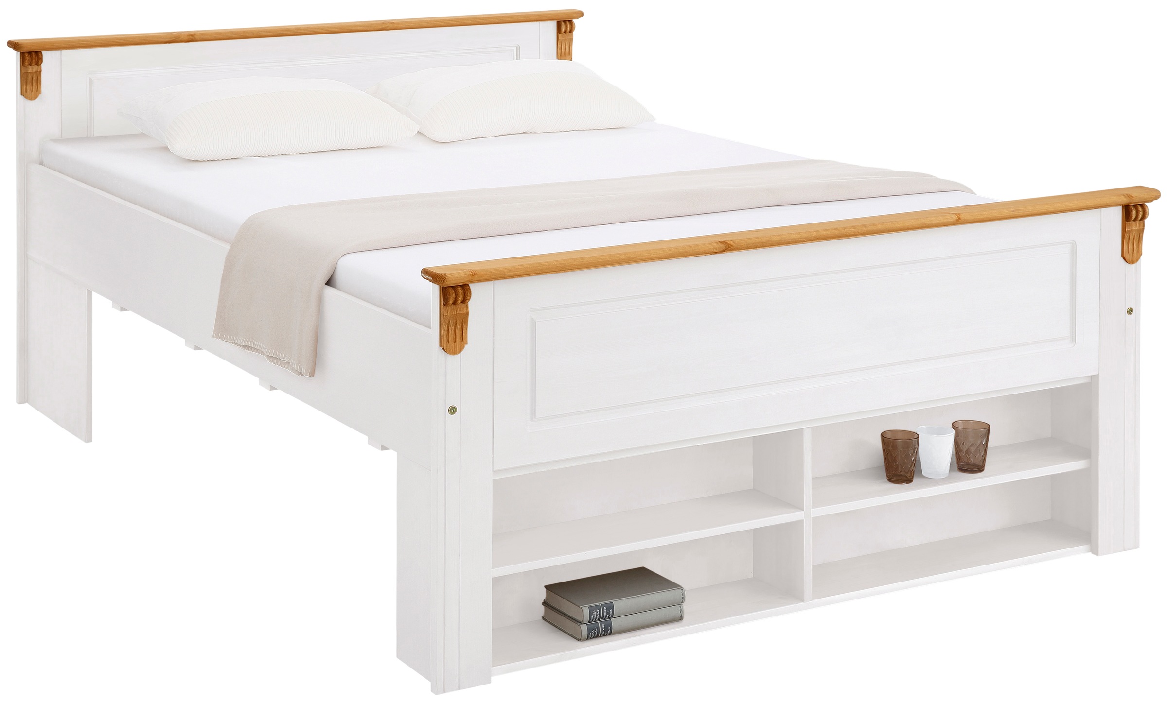 Home affaire Schlafzimmer-Set »Tessin«, (Spar-Set), 3 tlg. Set bestehend aus Bett 140 cm Inkl. 2x 2er Set Schubkästen