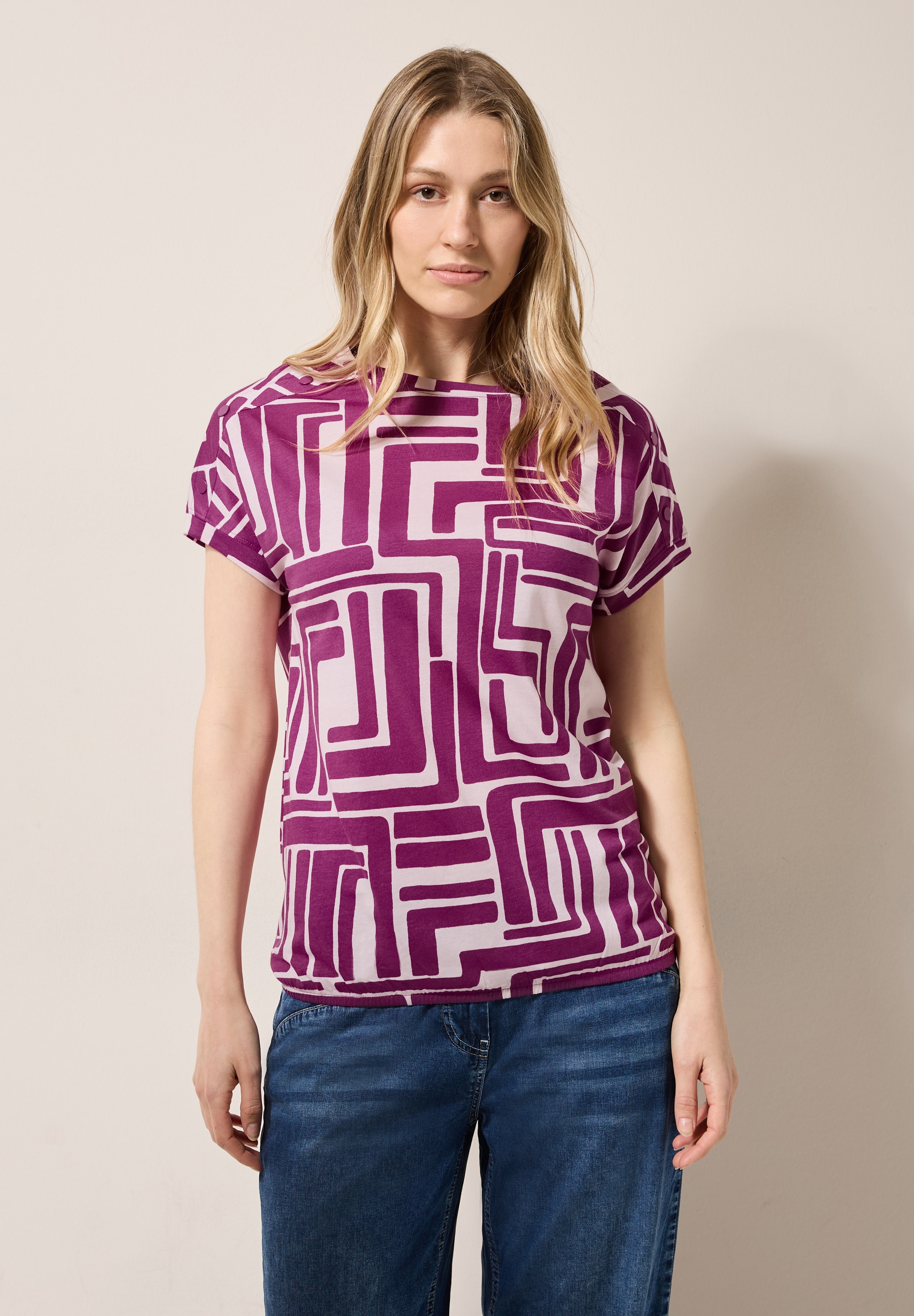 Cecil T-Shirt, mit All-Over Print