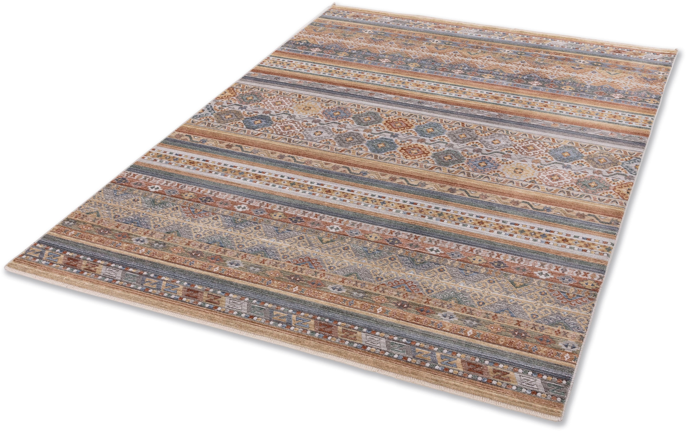 ASTRA Teppich »Calea 233«, rechteckig, 6 mm Höhe, Kurzflor mit Fransen, Hoc günstig online kaufen