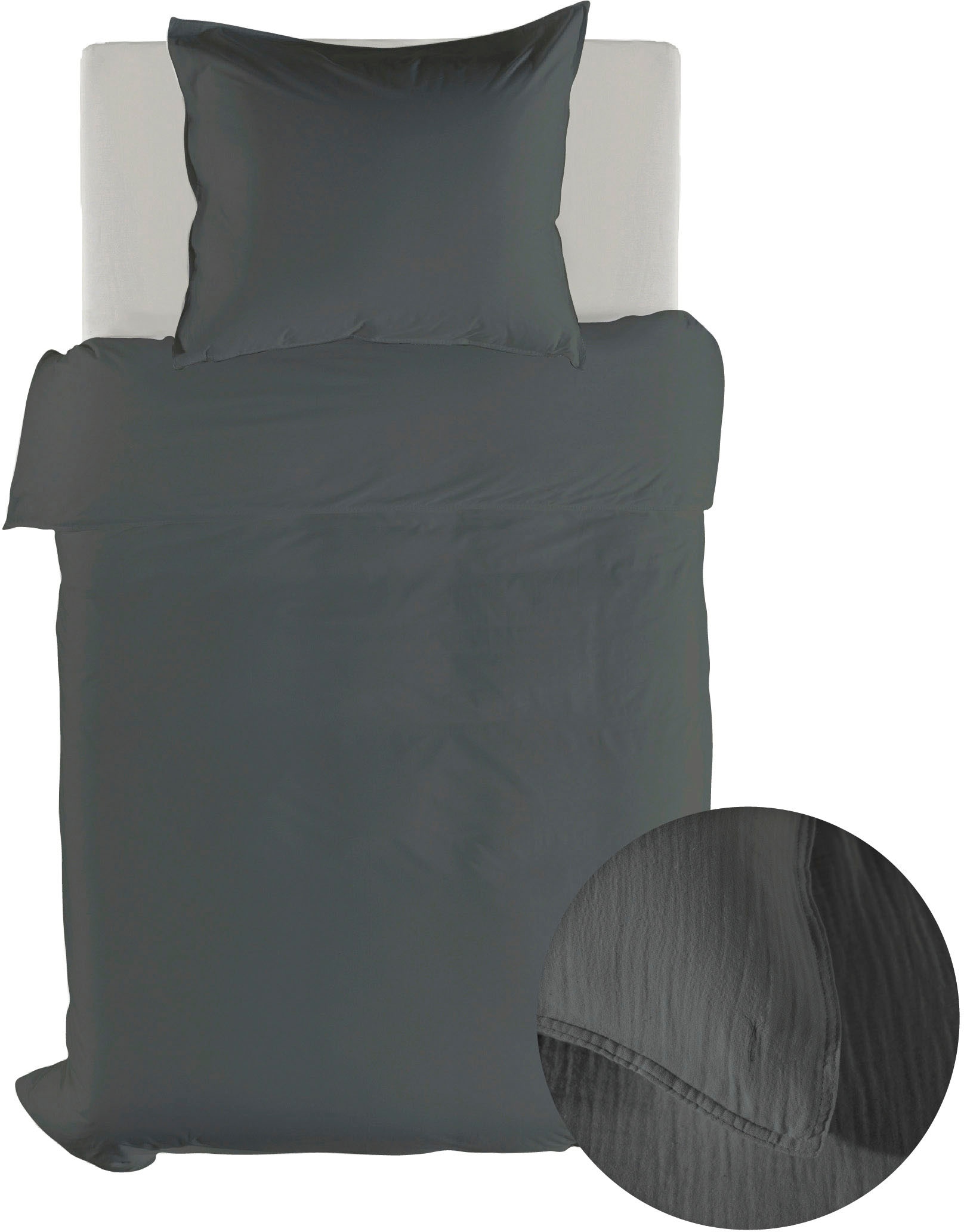 YELLOW Bettwäsche »Suite-Guadeloupe« 2 tlg. Uni Design, 100% Baumwolle ab 1 günstig online kaufen