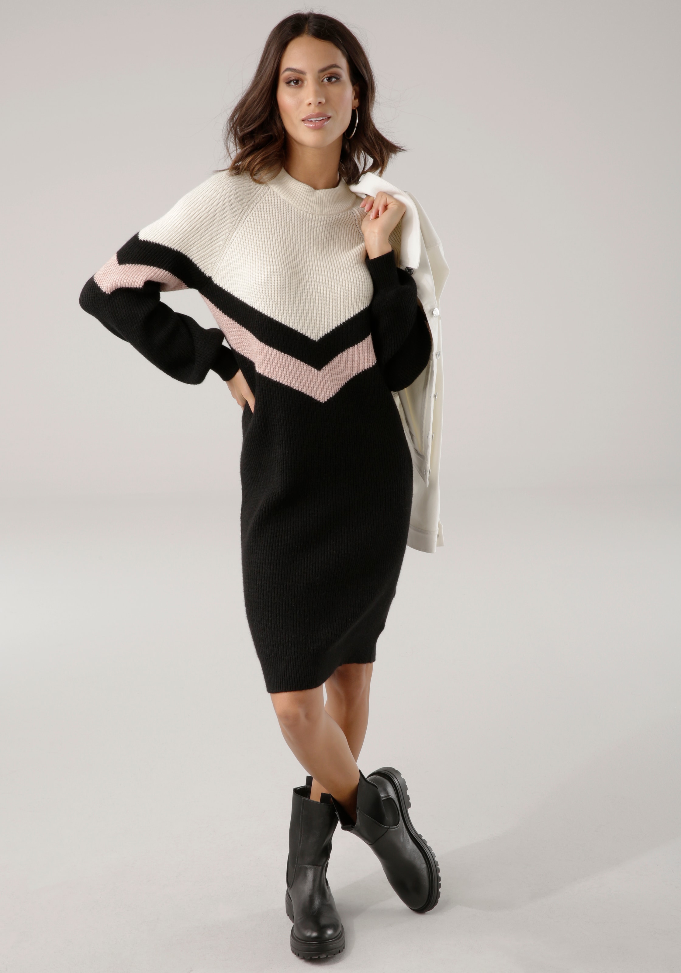 Laura Scott Strickkleid, figurbetonter Schnitt, aus elastischem Strickstoff