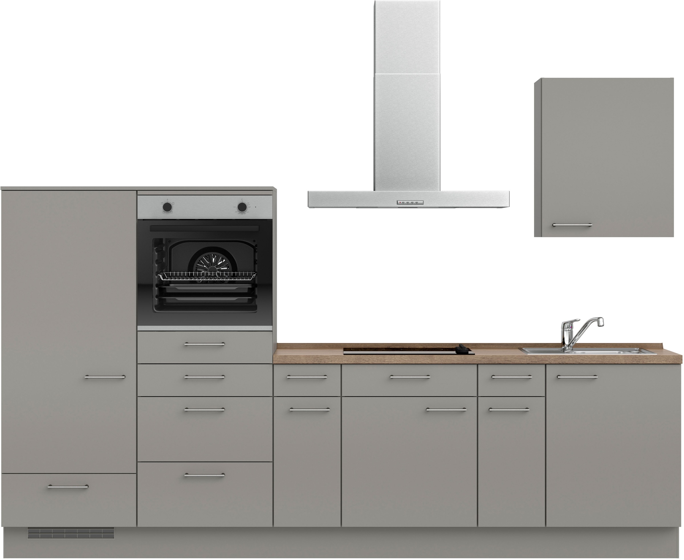 nobilia® Küchenzeile »"Laser I", Ausrichtung wählbar, Breite 300 cm« vormon günstig online kaufen