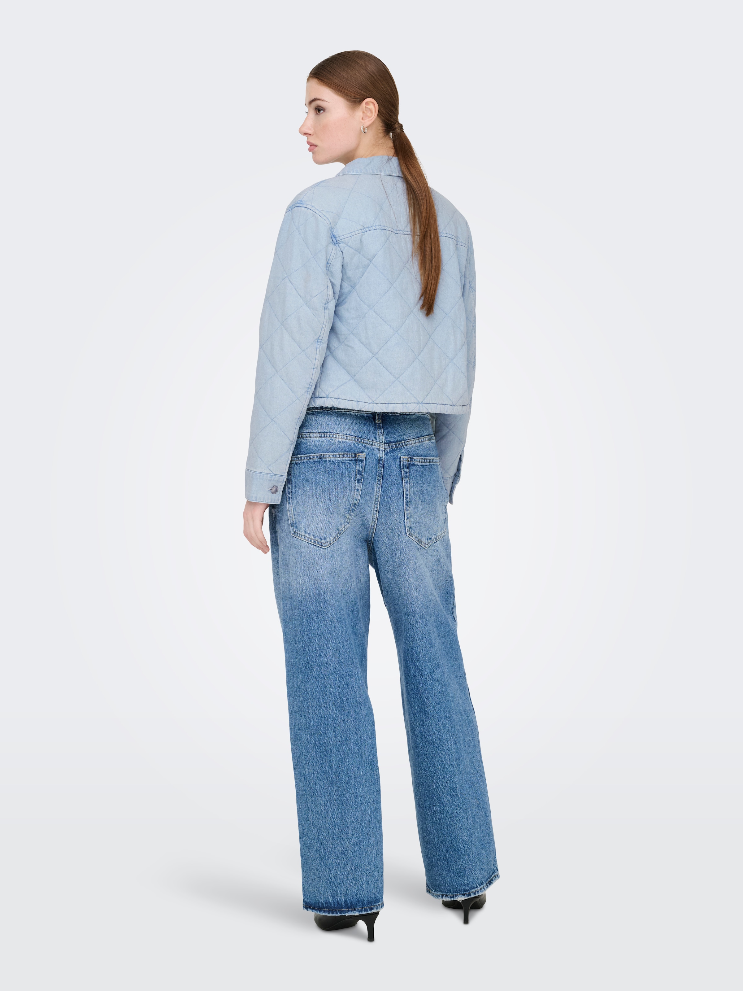 ONLY Kurzjacke »ONLMIST WASHED QUILT JACKET CC OTW« im Denim Look mit gesteppter Optik