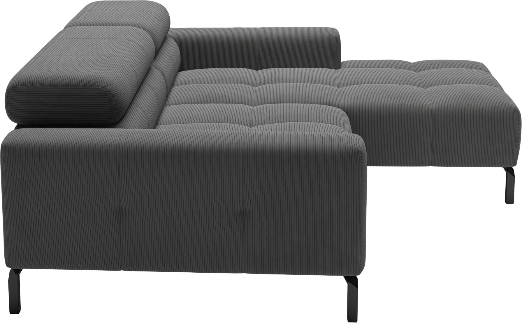 Home affaire Ecksofa »Claya, 223 cm breit, L-Form, Kopfteilverstellung« Moderne Steppung, weicher Polsteraufbau & saugroboterfreundliche Höhe