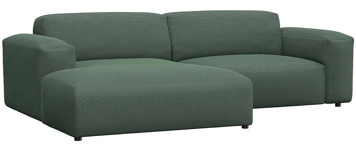 FLEXLUX Ecksofa »Lucera Chaislongue rechts oder links, L-Form, bequem«, modern & anschmiegsam, Kaltschaum, Stahl-Wellenunterfederung