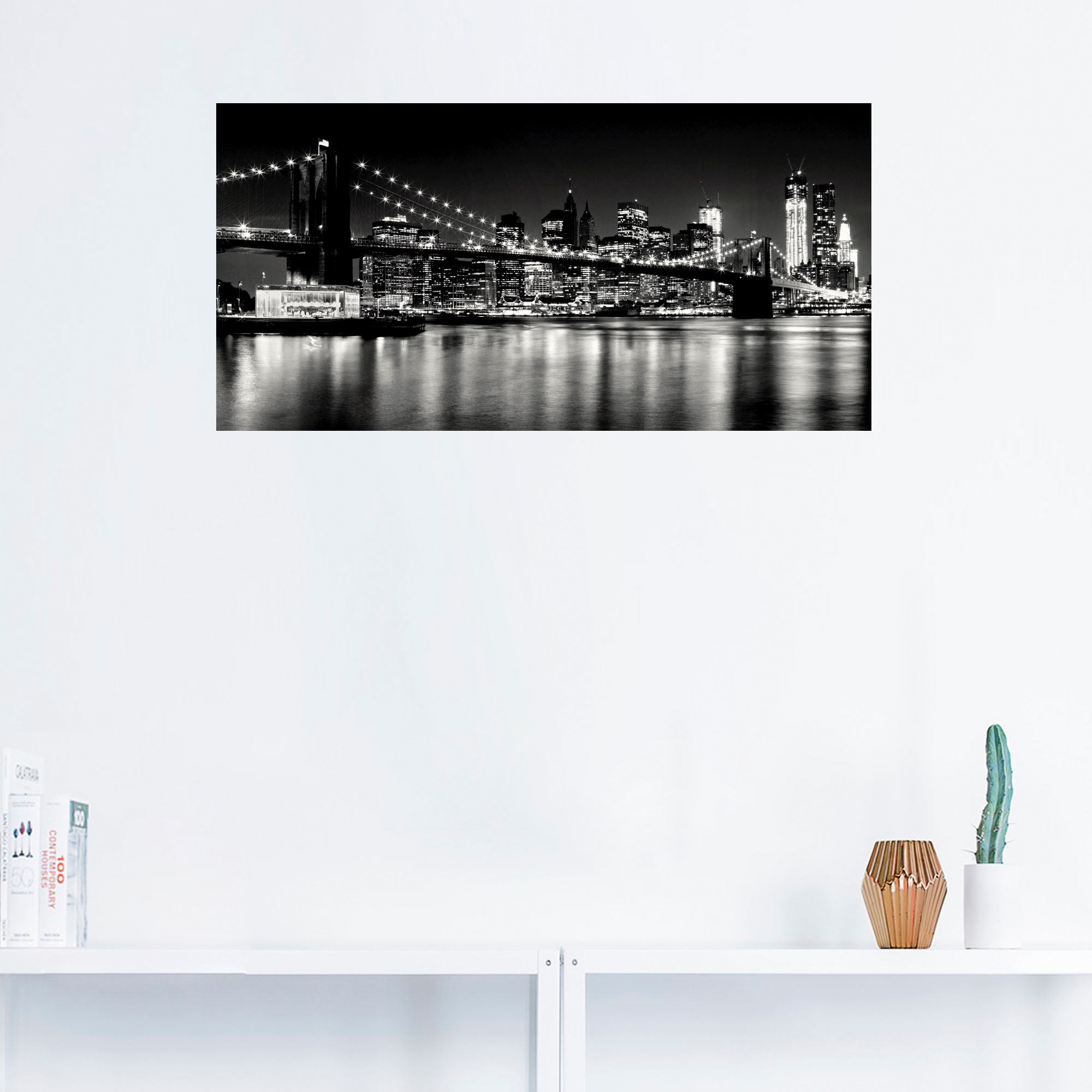 Artland Wandbild »Nächtliche Skyline Manhattan I«, Amerika, (1 St.), als Al günstig online kaufen