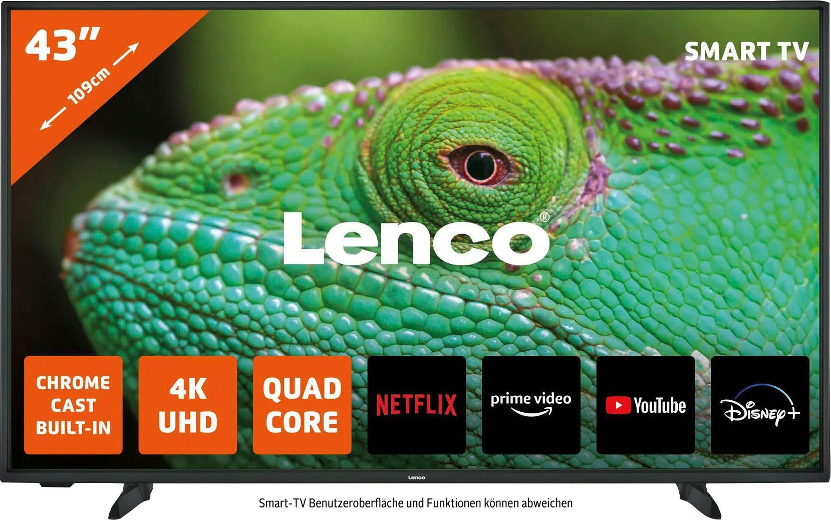 Lenco LED-Fernseher »LED-4353BK - 4K Android-Smart-TV«, 109,2 cm/43 Zoll, 4K  Ultra HD, Smart-TV auf Raten kaufen