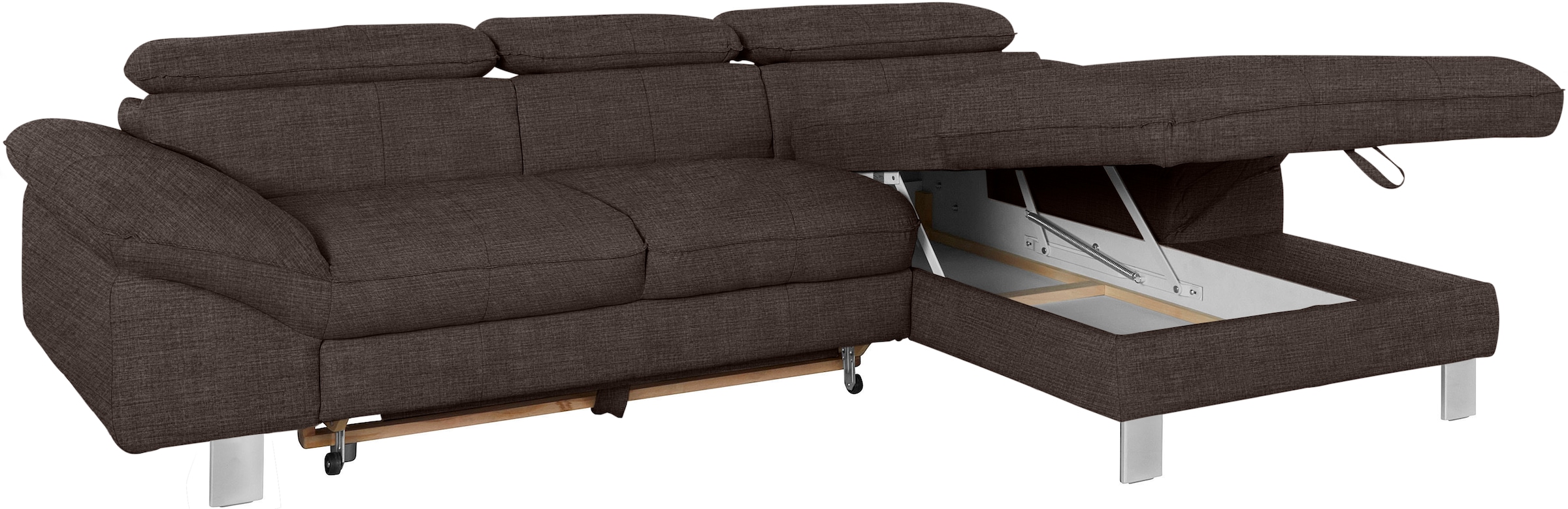 COTTA Ecksofa Driver, mit Kopfteilverstellung, wahlweise mit Bettfunktion