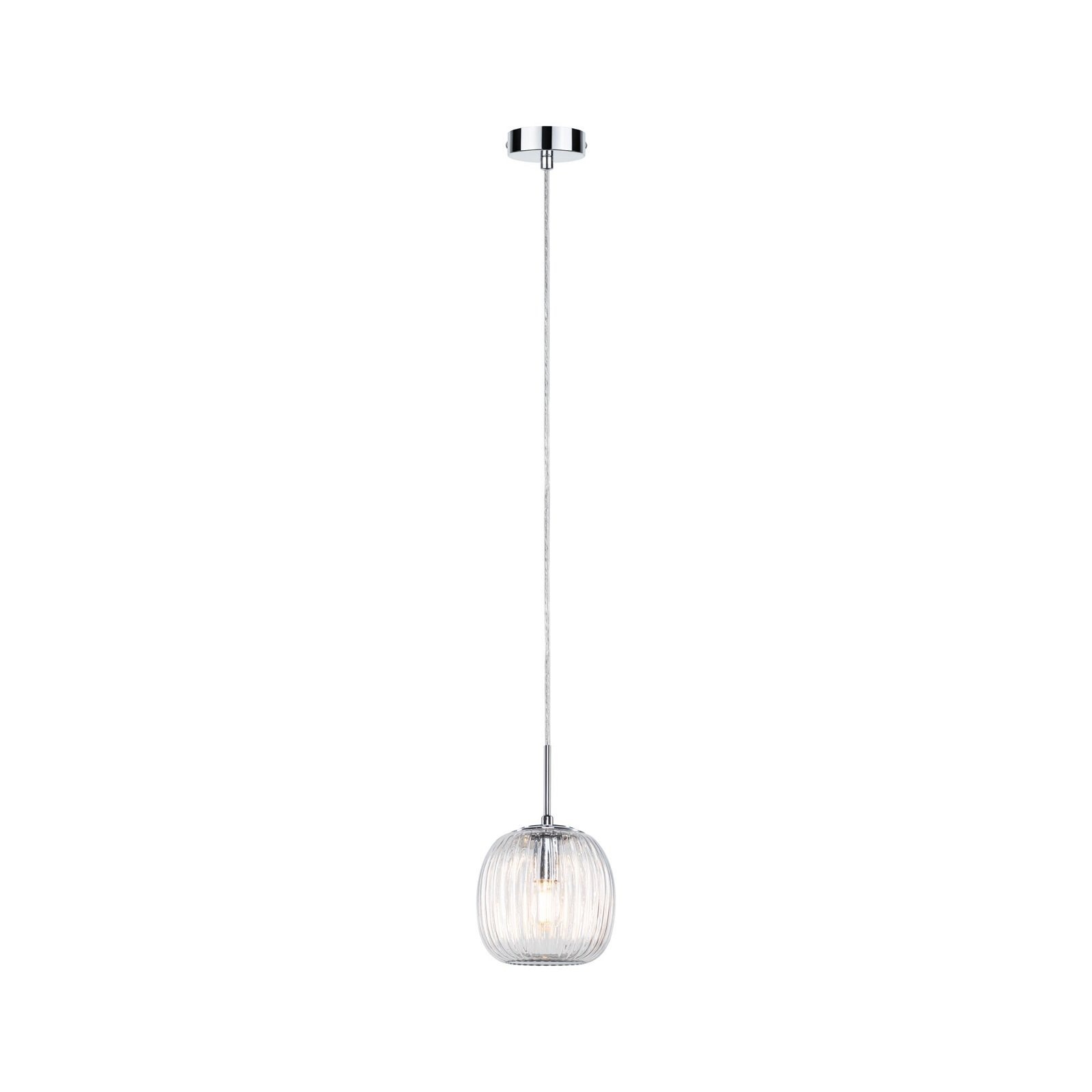 Paulmann Pendelleuchte »Ruya E14 max. 20W Glas, Chrom«, 1 flammig, Leuchtmi günstig online kaufen
