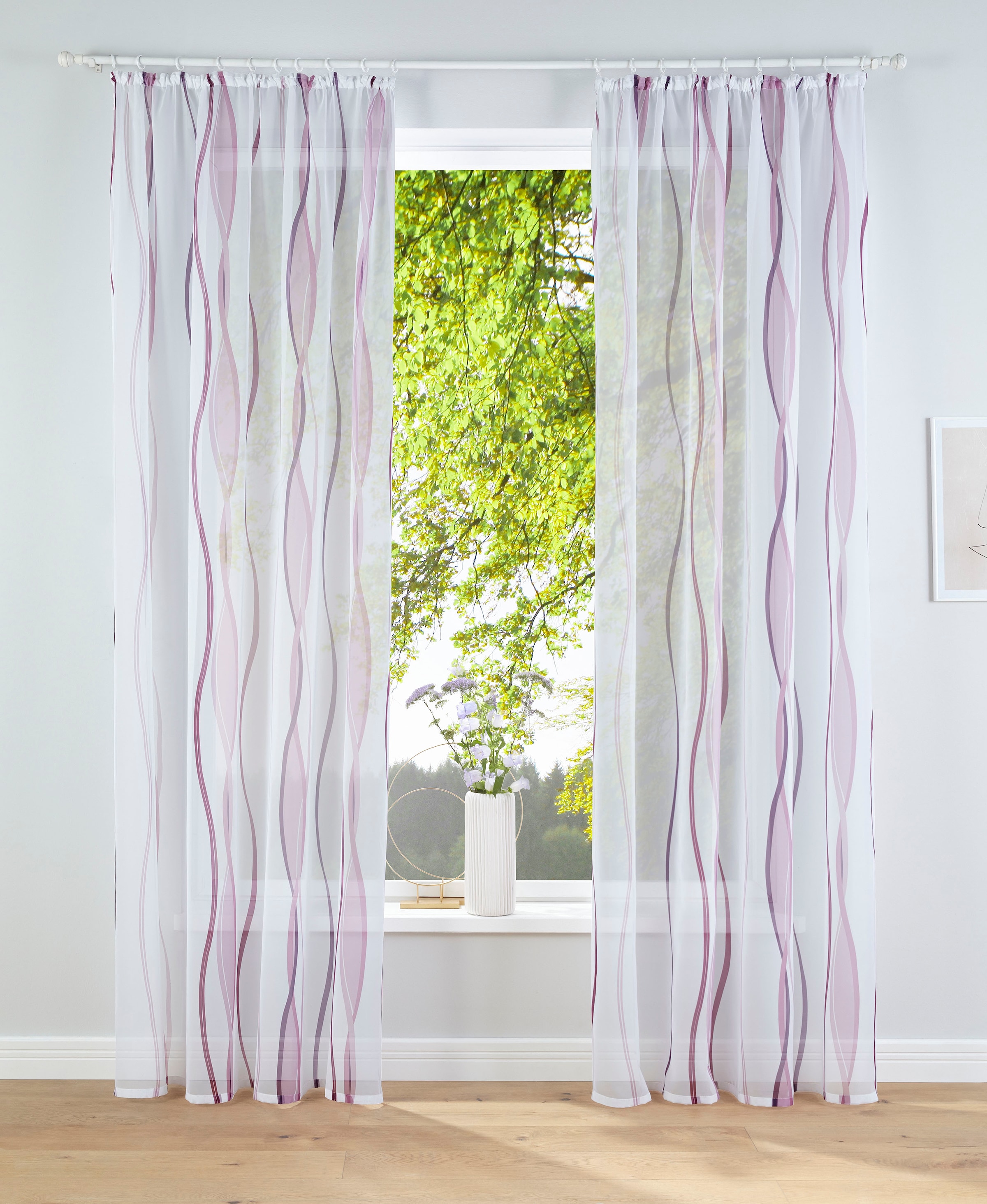 my home Gardine »Dimona« Kräuselband 2 Stk. tlg. 2er-Set, Bestseller, Polye günstig online kaufen