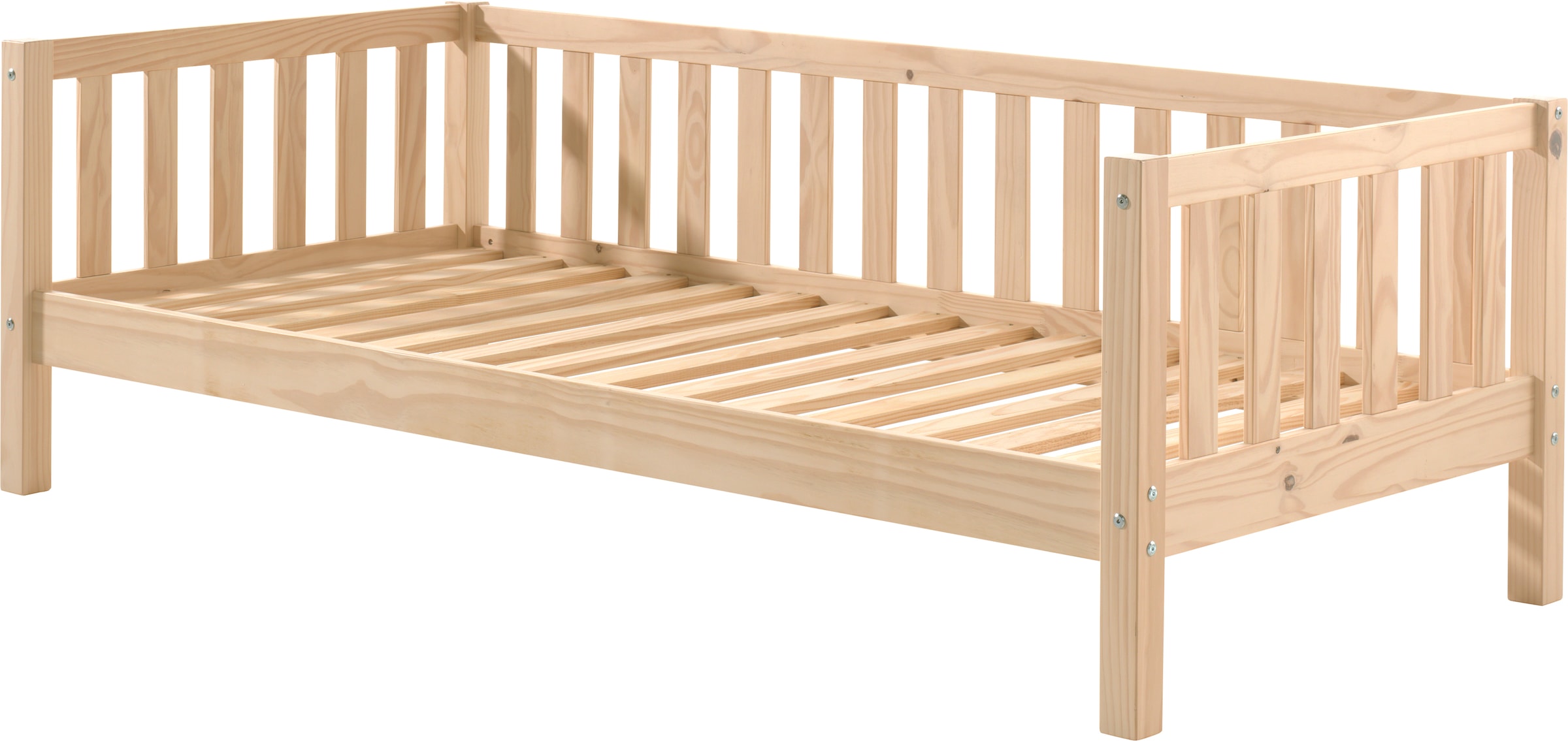 Vipack Einzelbett »Sprossenumrandung, Kiefer Massiv, Stabil Gebaut Und Zeitloses Design« B/H/T Ca. 211, 2x68x97, 8cm, Ausf. Milky Pine Oder Weiß,