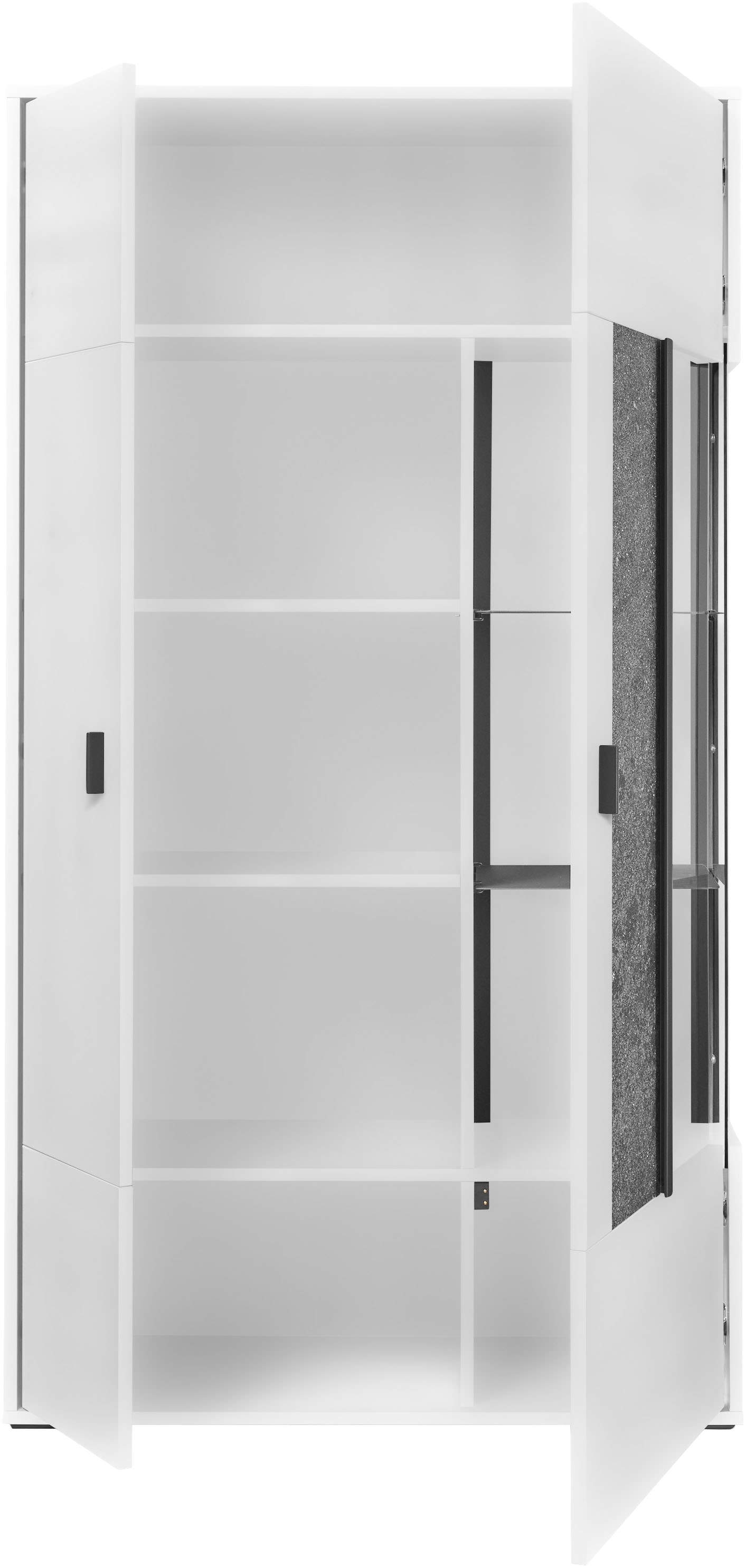 set one by Musterring Vitrine »Deltona«, mit Sandsteinelement, inkl. Beleuchtung, zwei Farben, B94 x H170 cm